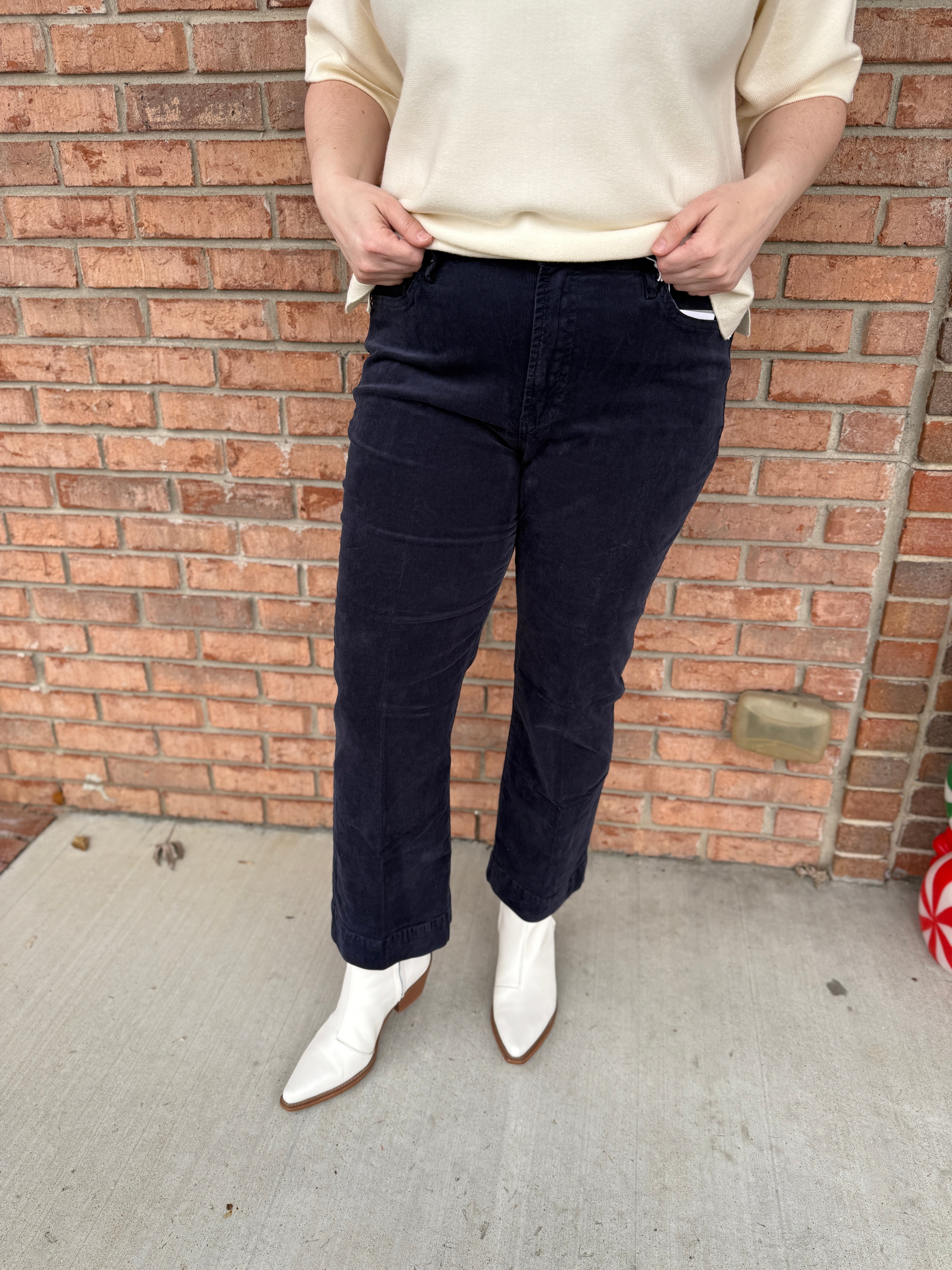 Jeanne Pant Corduroy - Black Iris-210 Denim-Simply Stylish Boutique-Simply Stylish Boutique | Women’s & Kid’s Fashion | Paducah, KY