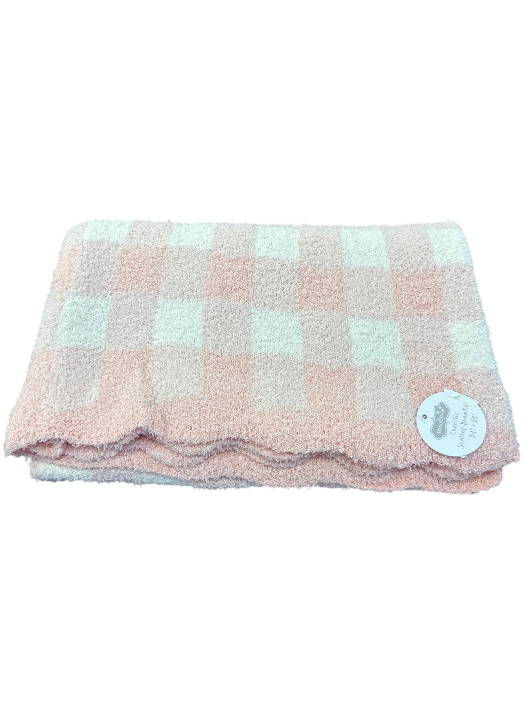 Gingham Chenille Blanket-520 Baby & Kids Gifts-Simply Stylish Boutique-Simply Stylish Boutique | Women’s & Kid’s Fashion | Paducah, KY