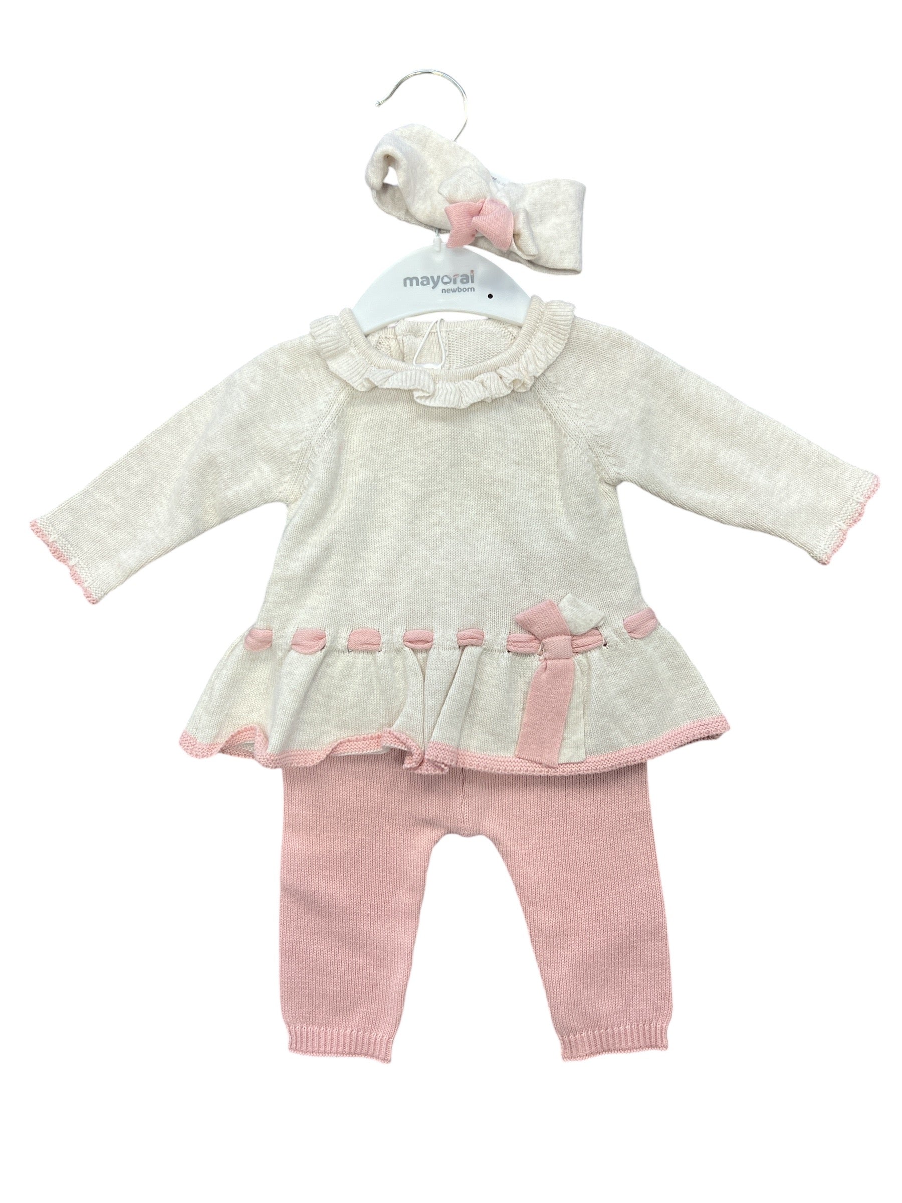 Tan Sweater Set / w Headband-520 Baby & Kids Gifts-mayoral-Simply Stylish Boutique | Women’s & Kid’s Fashion | Paducah, KY