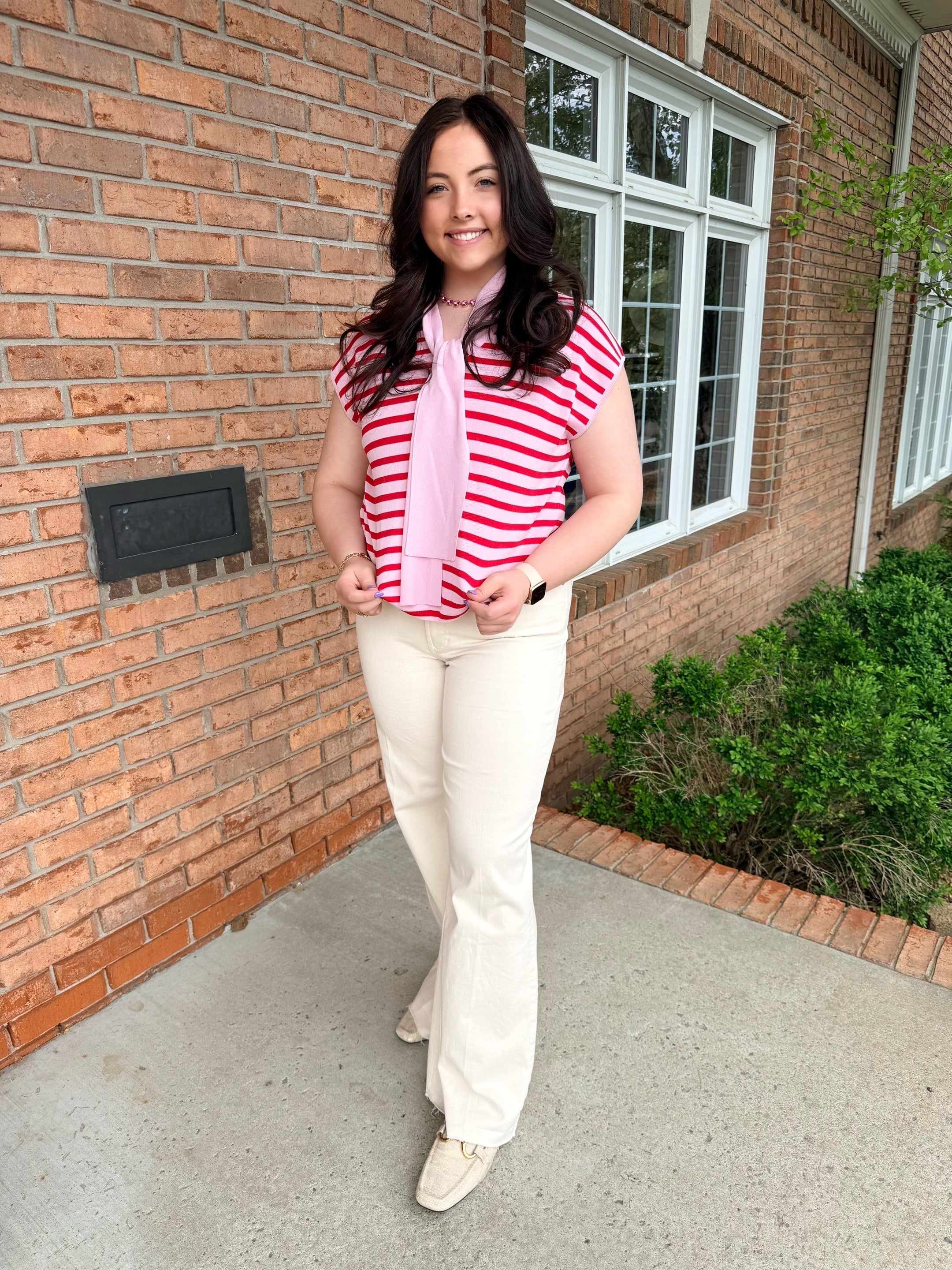 Sunset Stripe Top-130 Dressy Tops & Blouses-Simply Stylish Boutique-Simply Stylish Boutique | Women’s & Kid’s Fashion | Paducah, KY