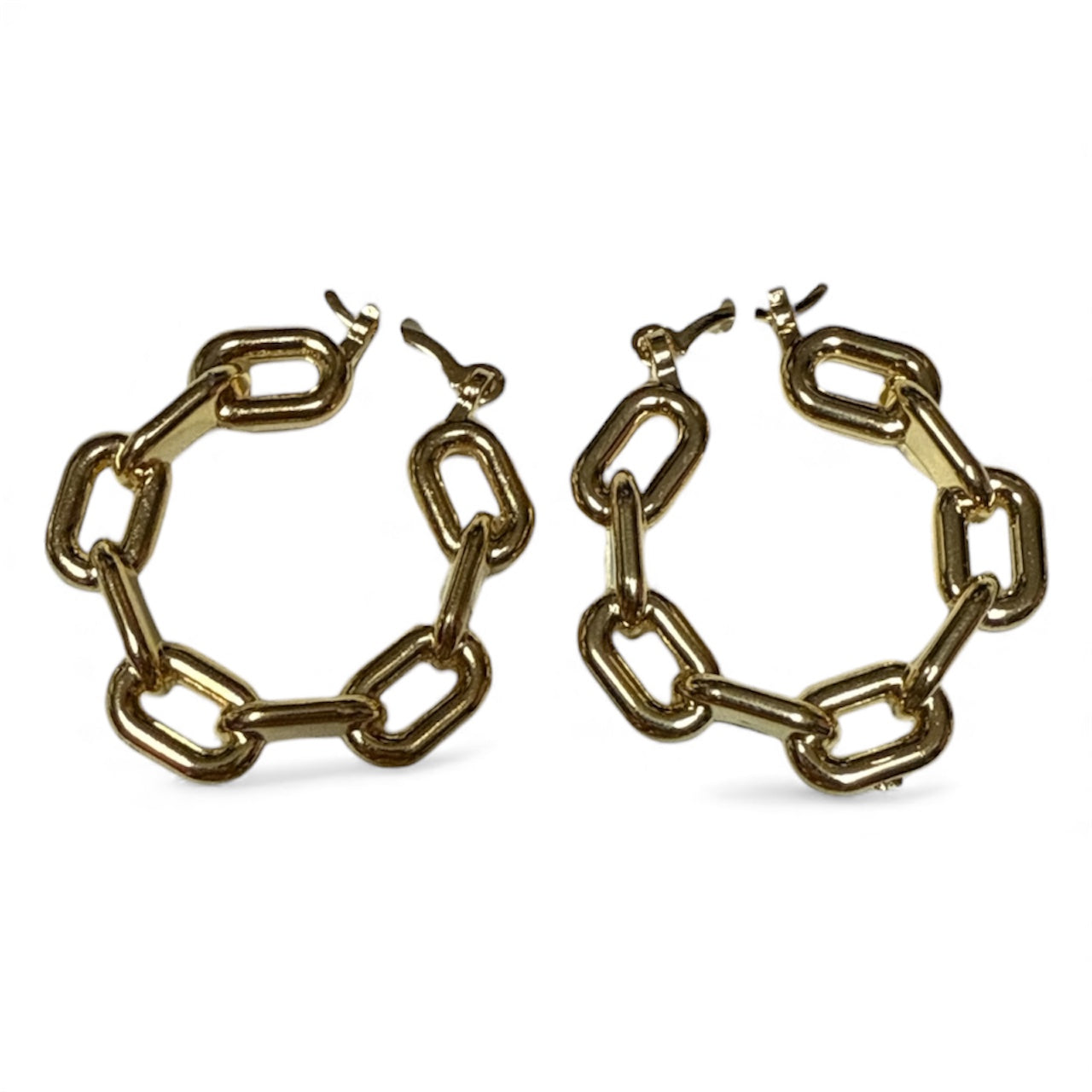 Linked Oval Hoops-410 Jewelry-Simply Stylish Boutique-Simply Stylish Boutique | Women’s & Kid’s Fashion | Paducah, KY