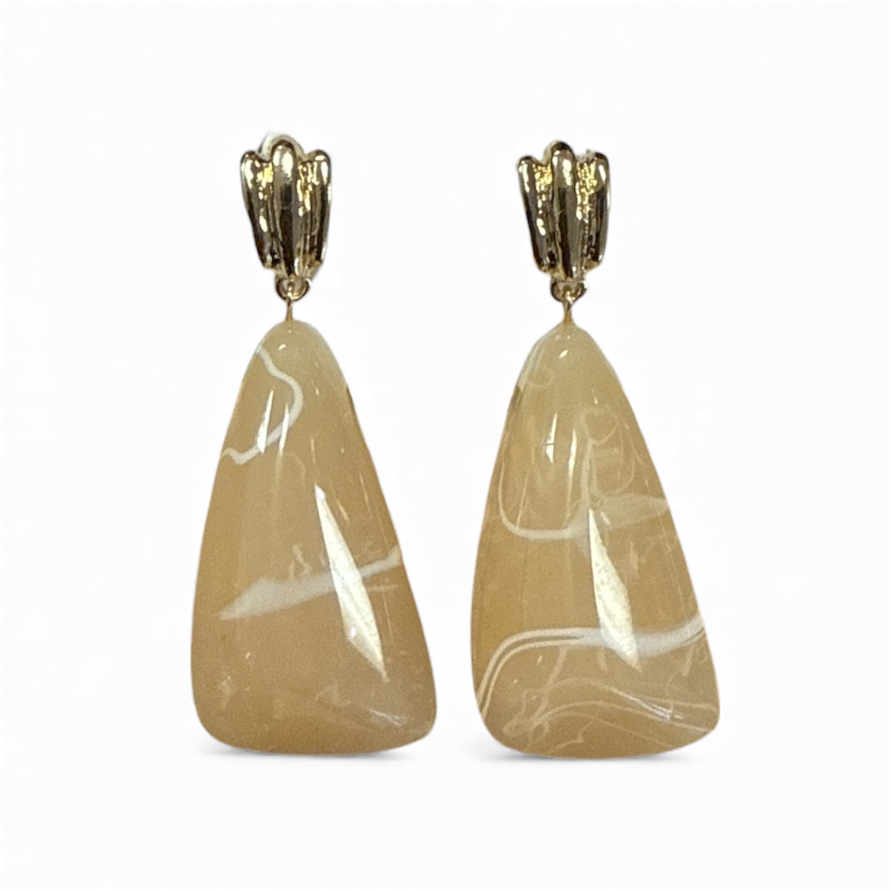 Marble Triangle Earrings-410 Jewelry-Simply Stylish Boutique-Simply Stylish Boutique | Women’s & Kid’s Fashion | Paducah, KY