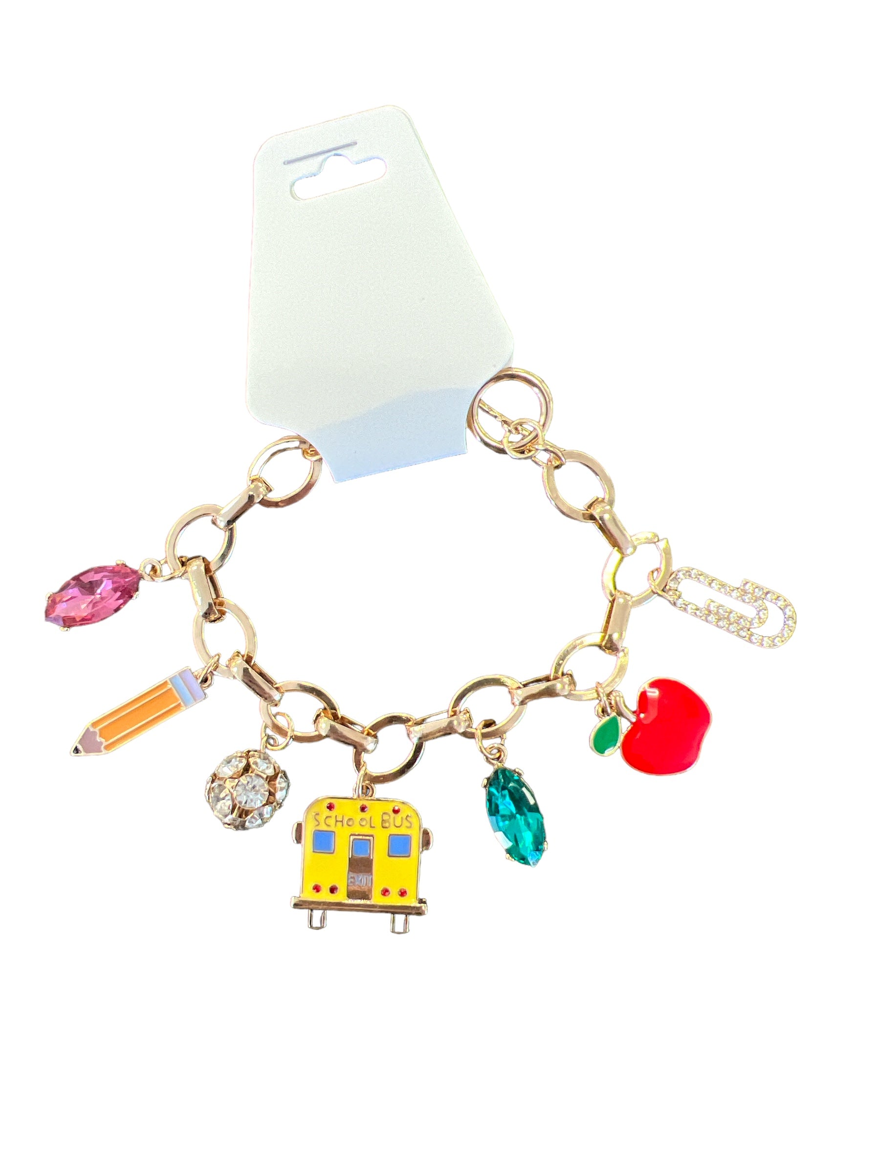 Crystal School Theme Bracelet-410 Jewelry-Simply Stylish Boutique-Simply Stylish Boutique | Women’s & Kid’s Fashion | Paducah, KY