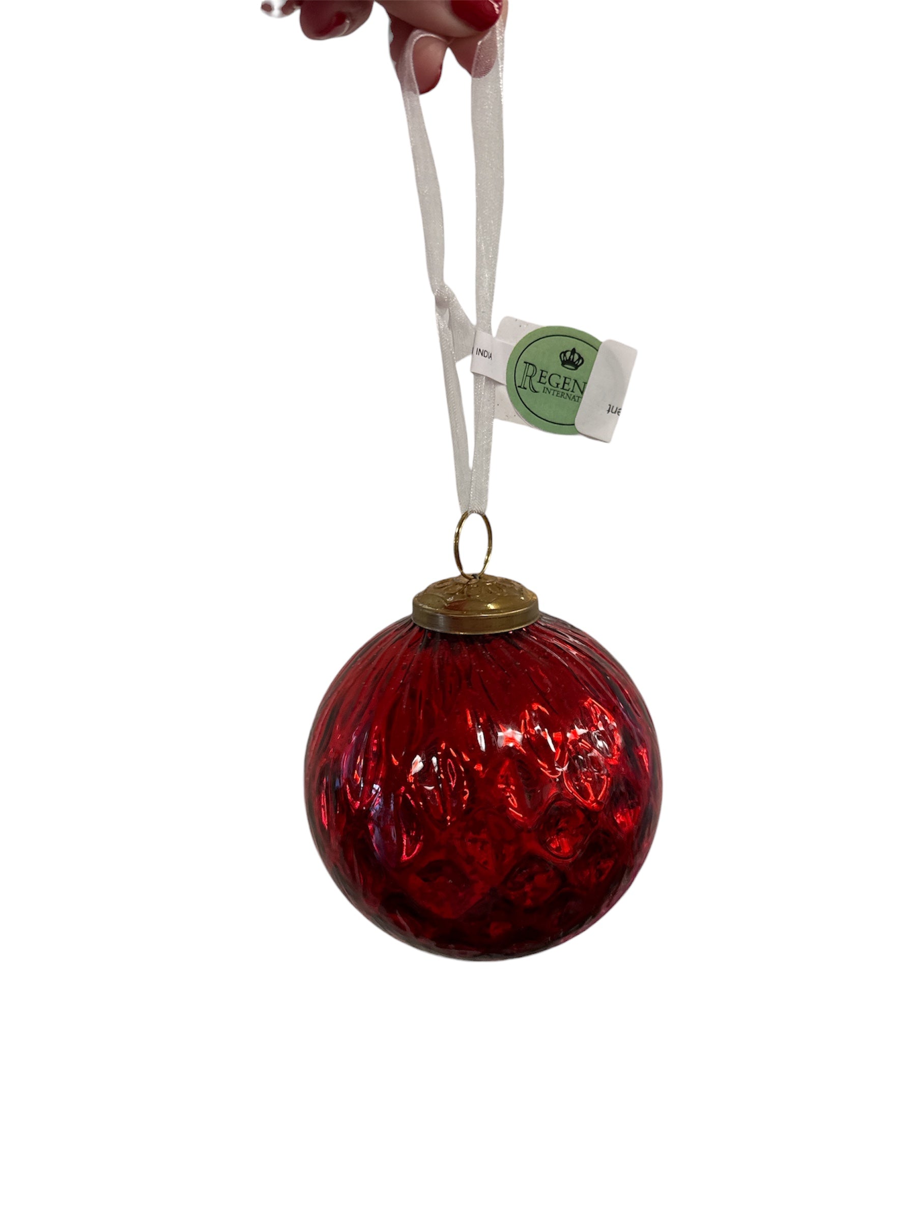 4" Glass Red Ornament-540 Holiday/Seasonal-Simply Stylish Boutique-Simply Stylish Boutique | Women’s & Kid’s Fashion | Paducah, KY