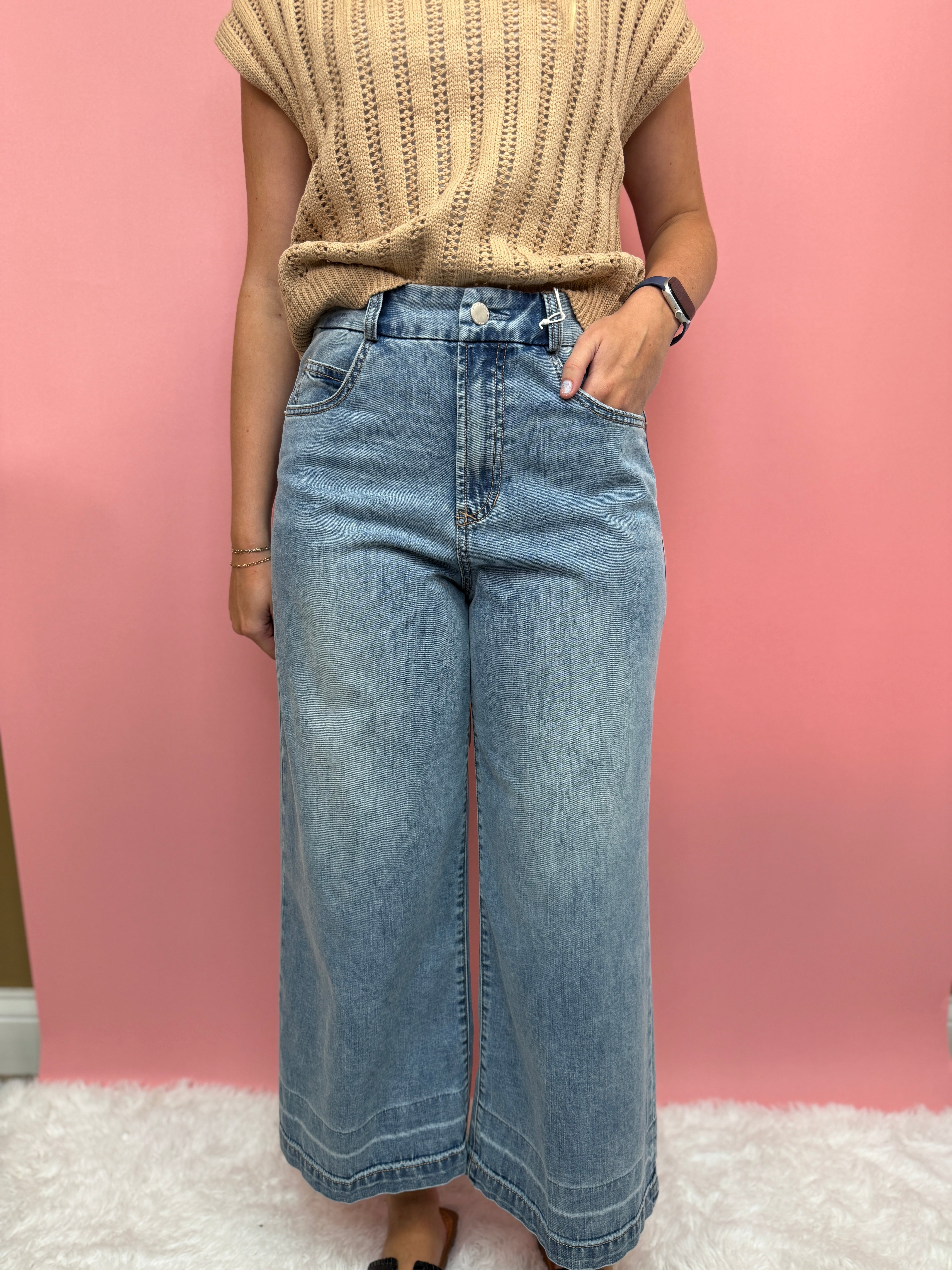 Audrey Wide Leg Jean-210 Denim-Simply Stylish Boutique-Simply Stylish Boutique | Women’s & Kid’s Fashion | Paducah, KY