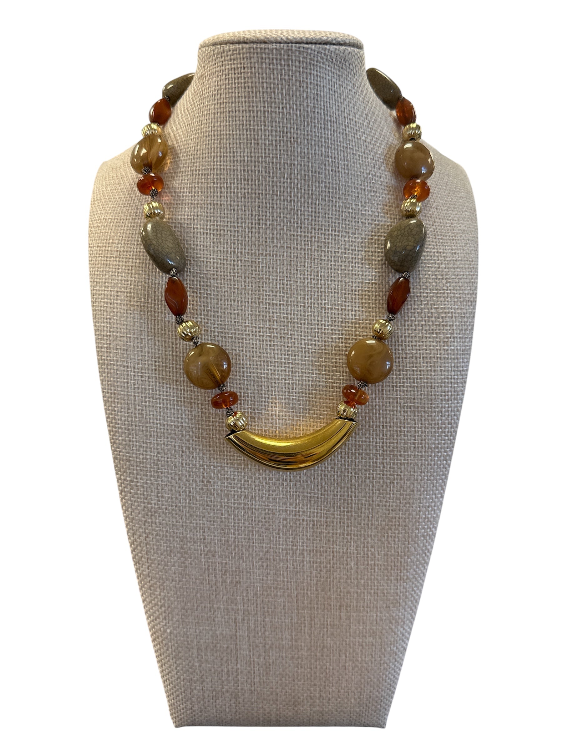 Golden Autumn Stone Necklace-410 Jewelry-Simply Stylish boutique-Simply Stylish Boutique | Women’s & Kid’s Fashion | Paducah, KY