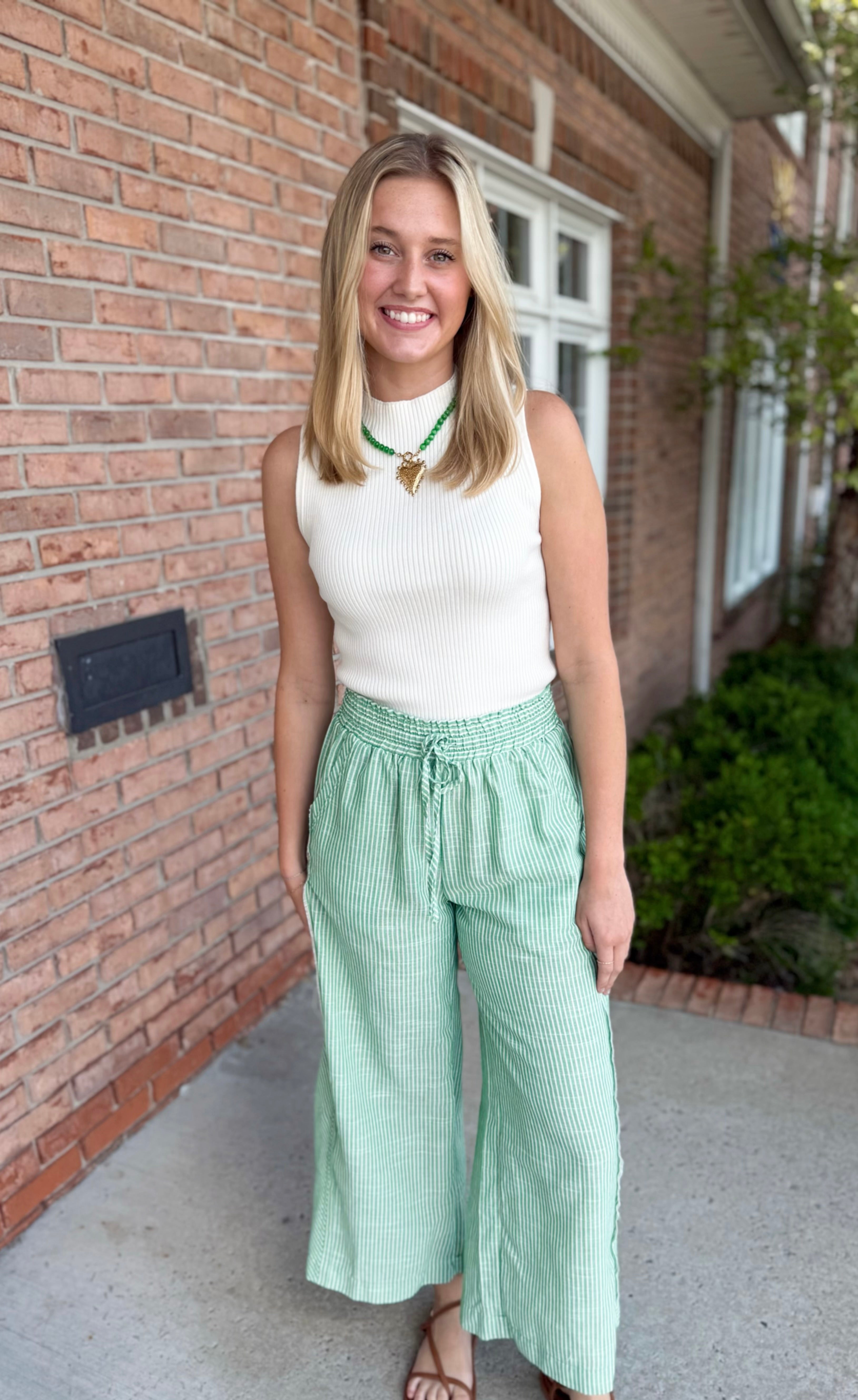 Seabreeze Linen Stripe Pant