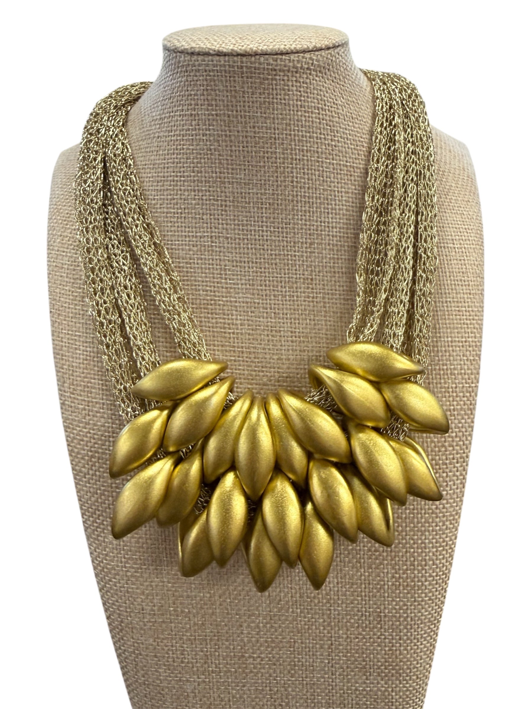 Golden Veil Statement Necklace-410 Jewelry-Simply Stylish Boutique-Simply Stylish Boutique | Women’s & Kid’s Fashion | Paducah, KY