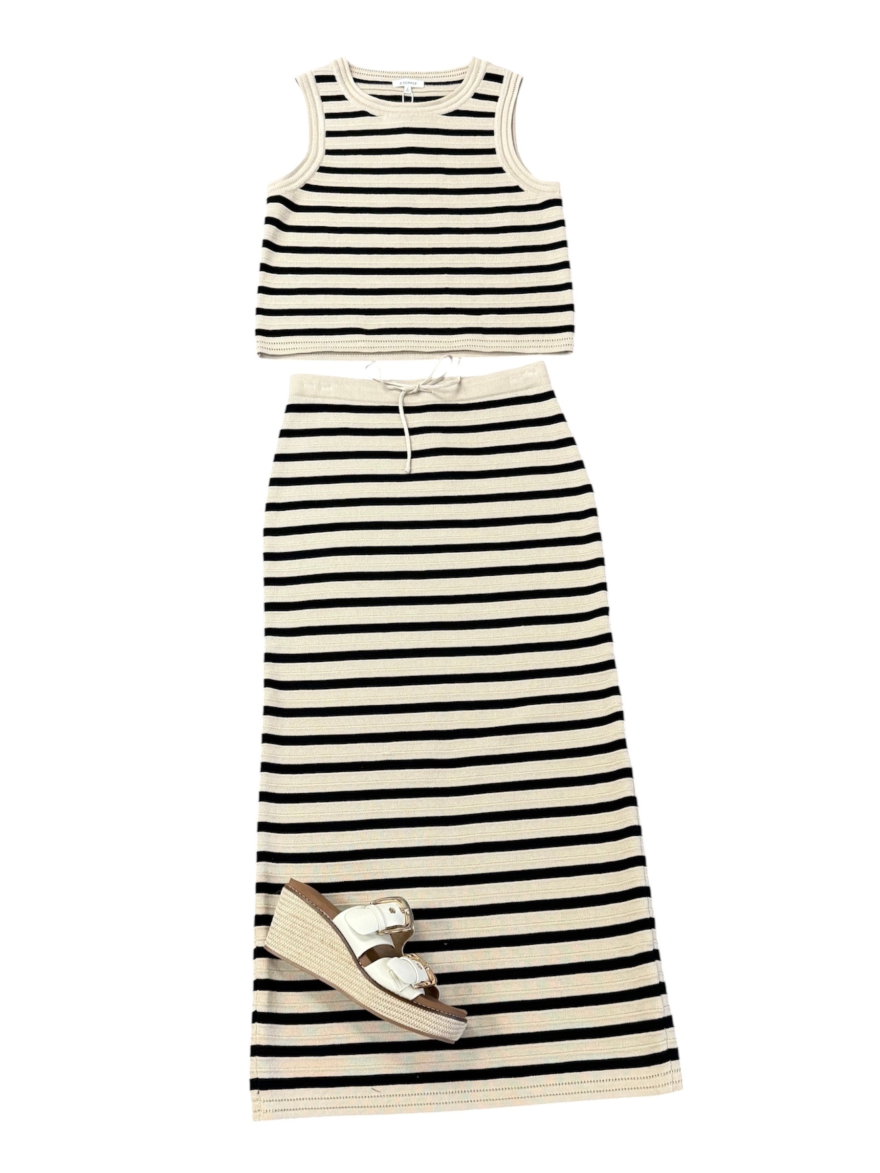 Emori Striped Muscle Tank-220 Skirts/Shorts-Simply Stylish Boutique-Simply Stylish Boutique | Women’s & Kid’s Fashion | Paducah, KY