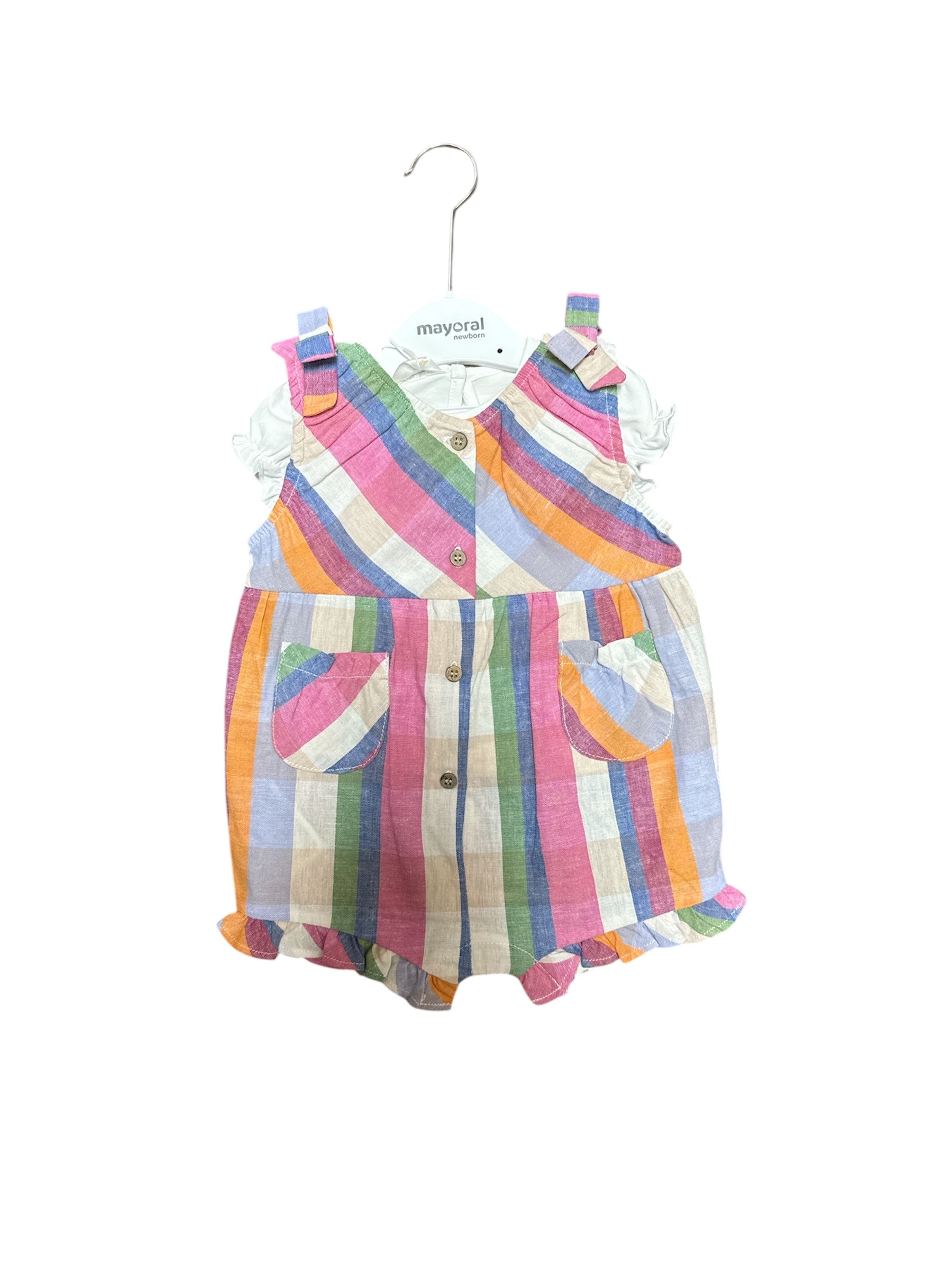 Striped Romper Set-520 Baby & Kids Gifts-mayoral-Simply Stylish Boutique | Women’s & Kid’s Fashion | Paducah, KY