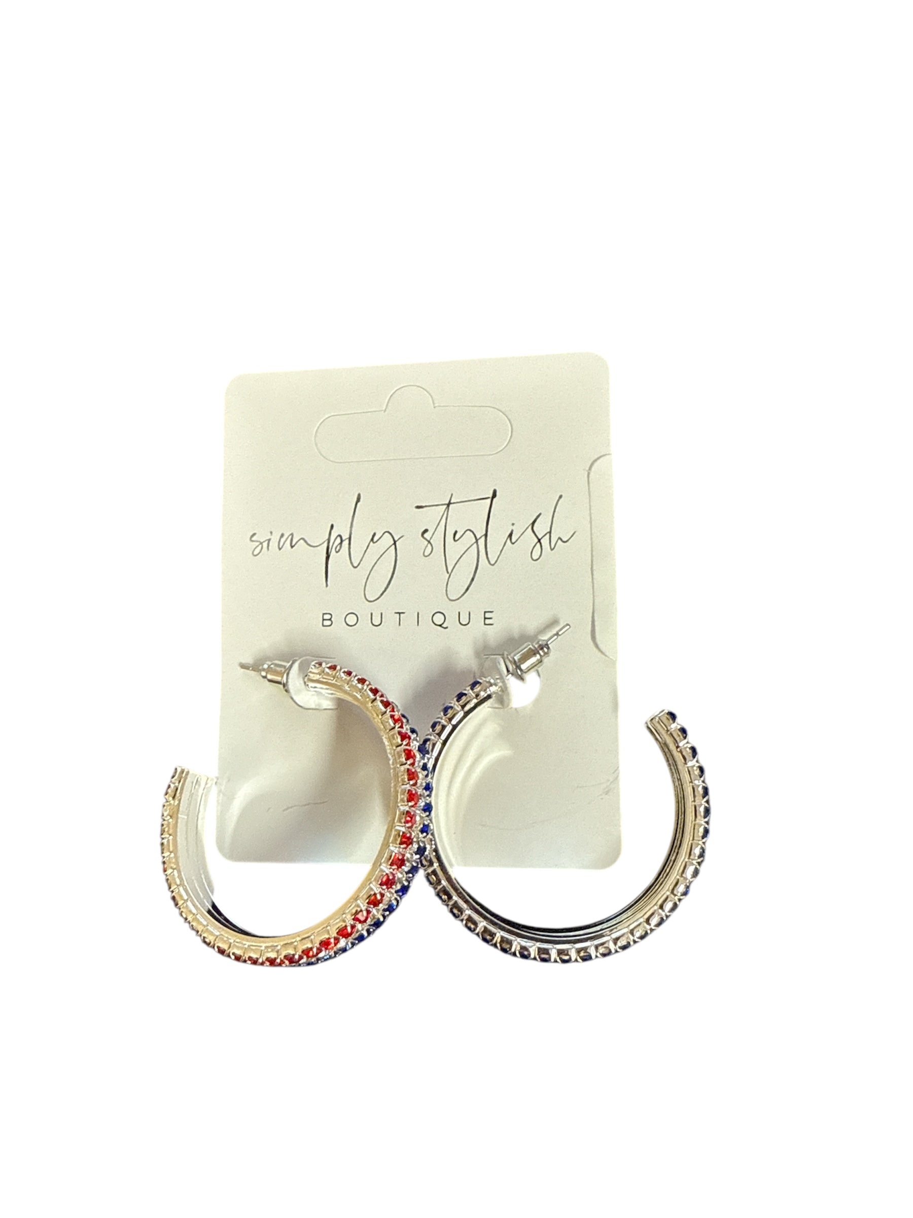 Red, White & Blue Dazzling Earrings-410 Jewelry-Simply Stylish boutique-Simply Stylish Boutique | Women’s & Kid’s Fashion | Paducah, KY