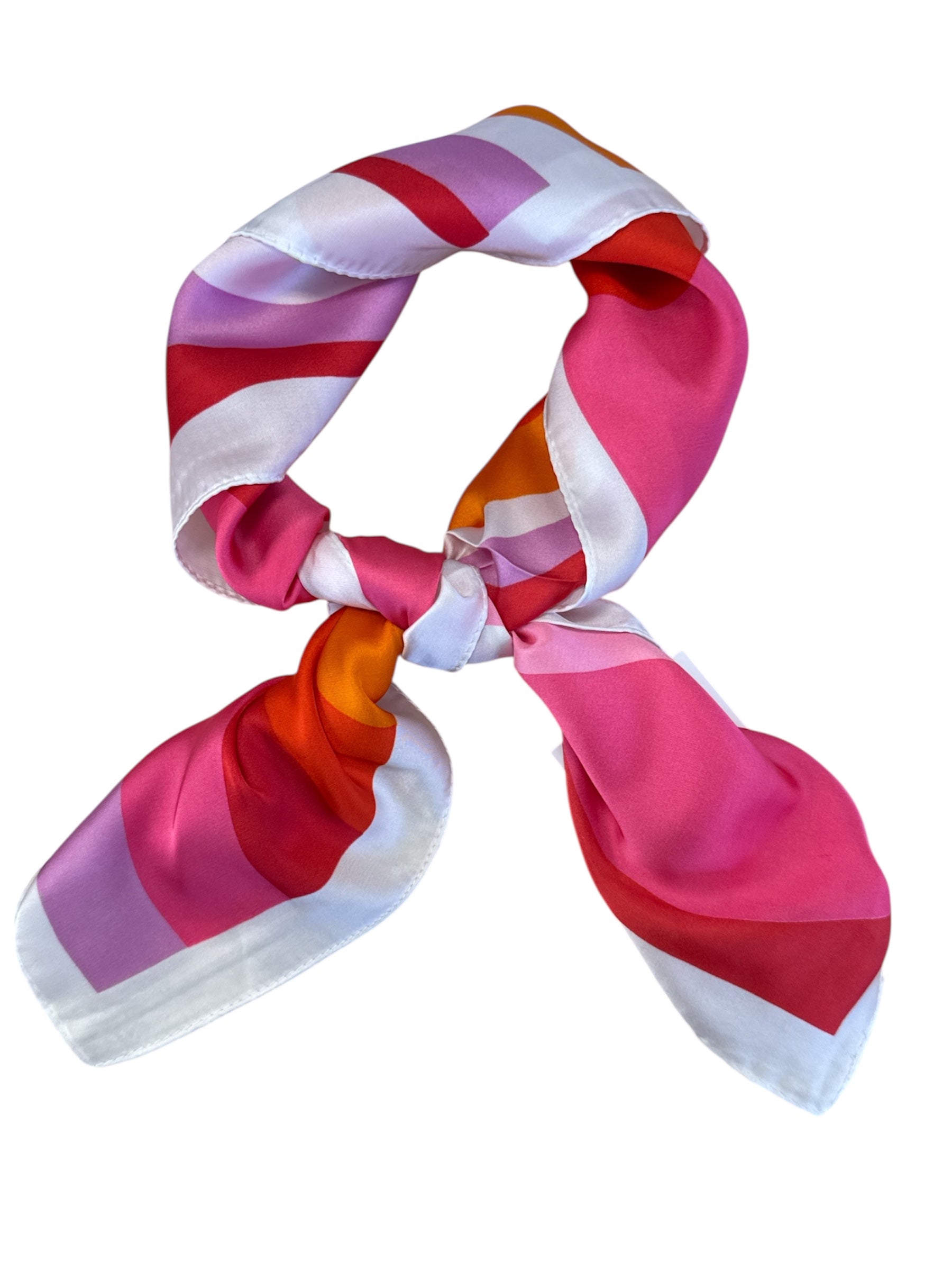 Luxe Pink Wave Silk Scarf-430 Hats & Hair-Simply Stylish Boutique-Simply Stylish Boutique | Women’s & Kid’s Fashion | Paducah, KY