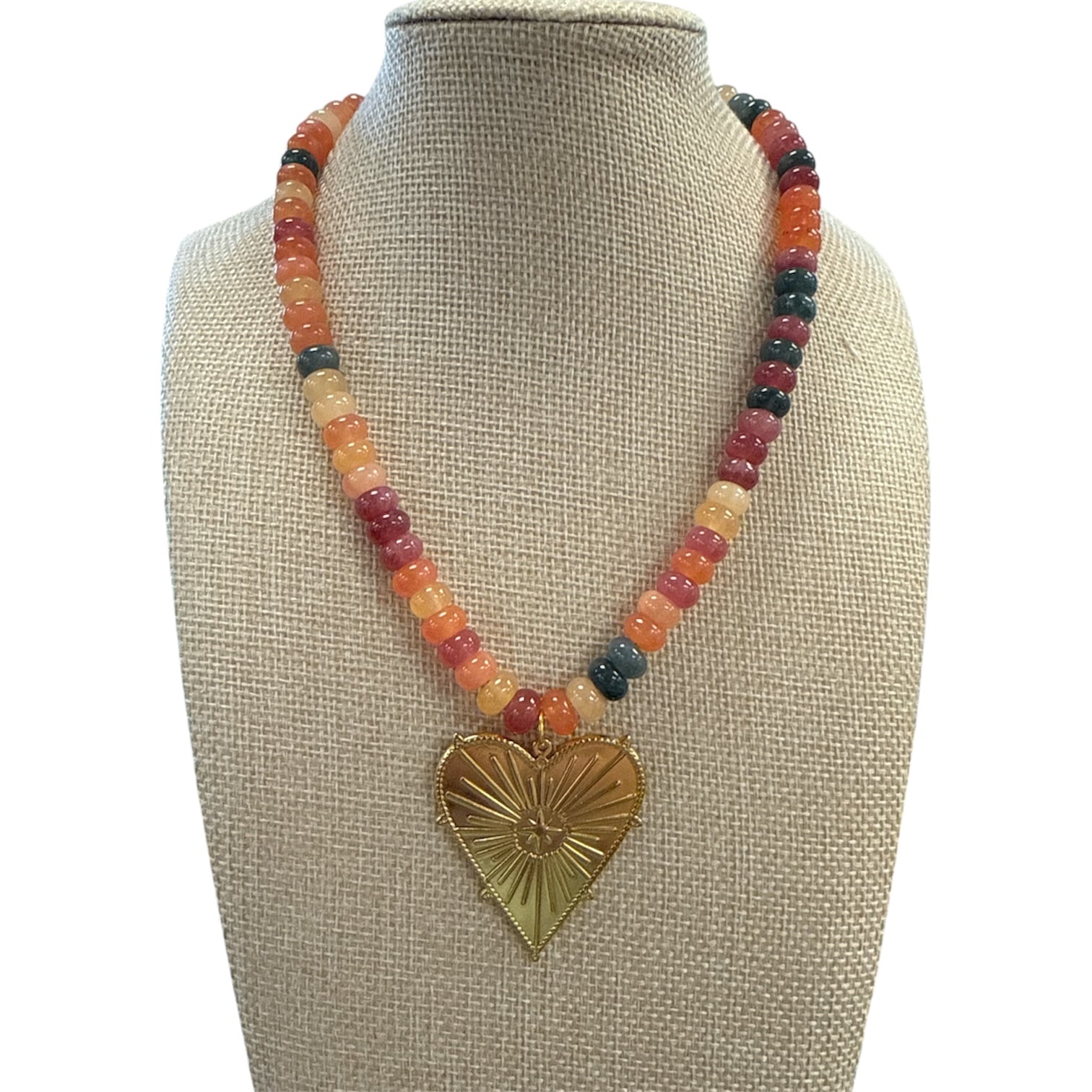 Sunset Glow Heart Necklace-410 Jewelry-Simply Stylish boutique-Simply Stylish Boutique | Women’s & Kid’s Fashion | Paducah, KY