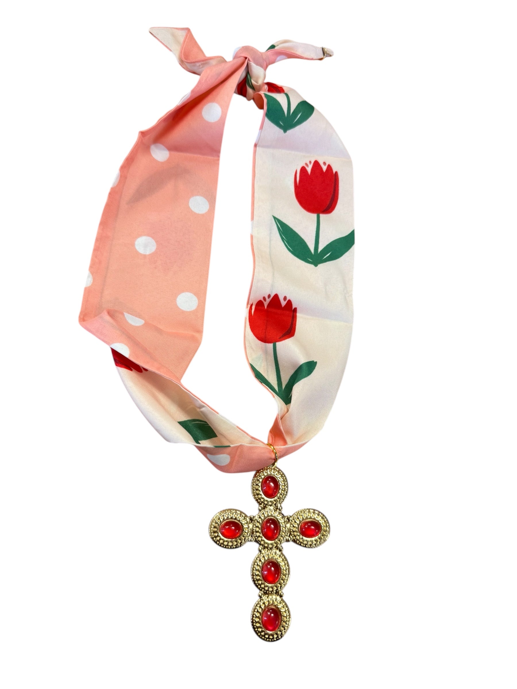 Jeweled Cross Scarf Necklace-410 Jewelry-Simply Stylish Boutique-Simply Stylish Boutique | Women’s & Kid’s Fashion | Paducah, KY