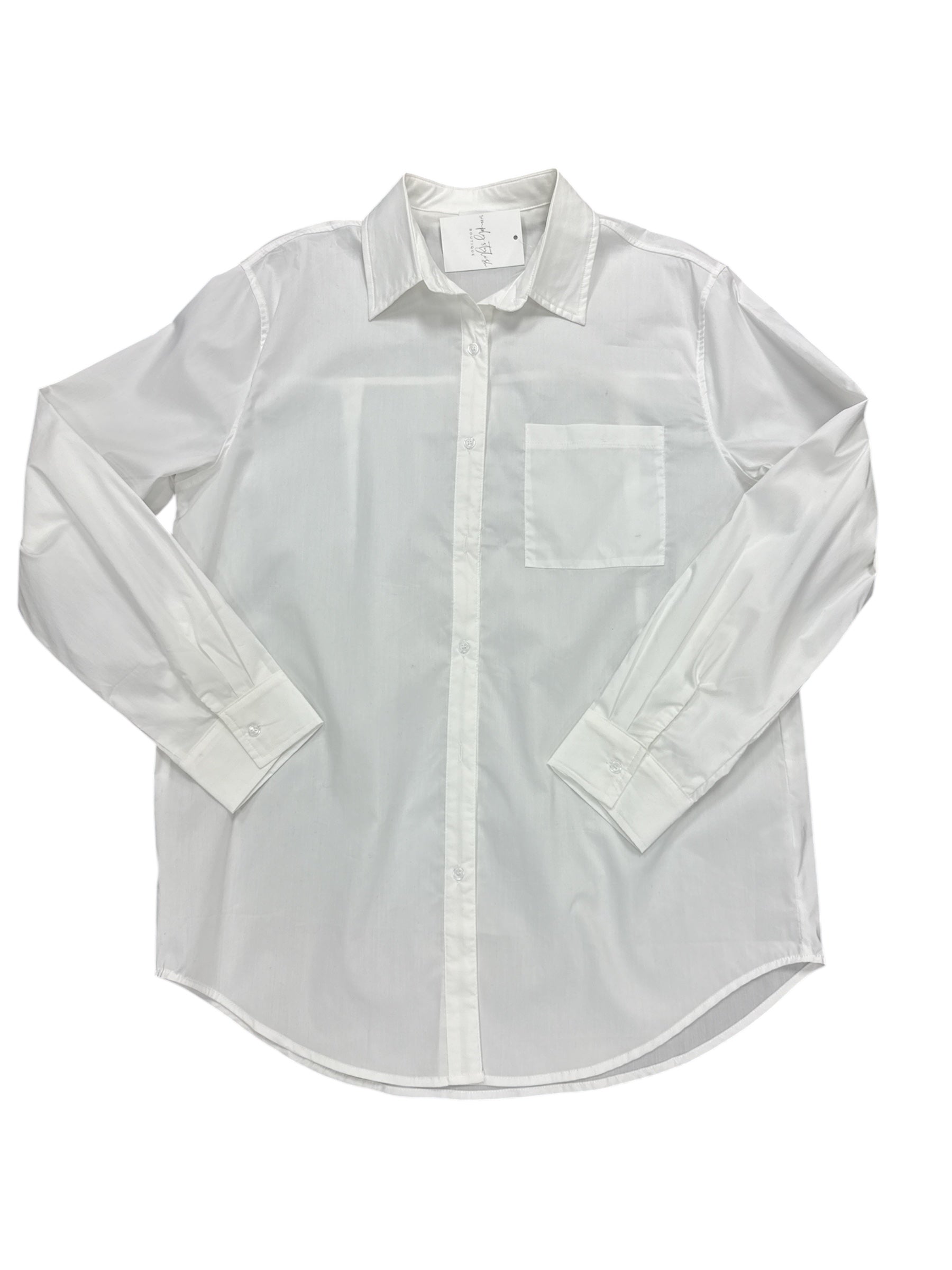 Classic Collared Shirt-130 Dressy Tops & Blouses-Simply Stylish Boutique-Simply Stylish Boutique | Women’s & Kid’s Fashion | Paducah, KY