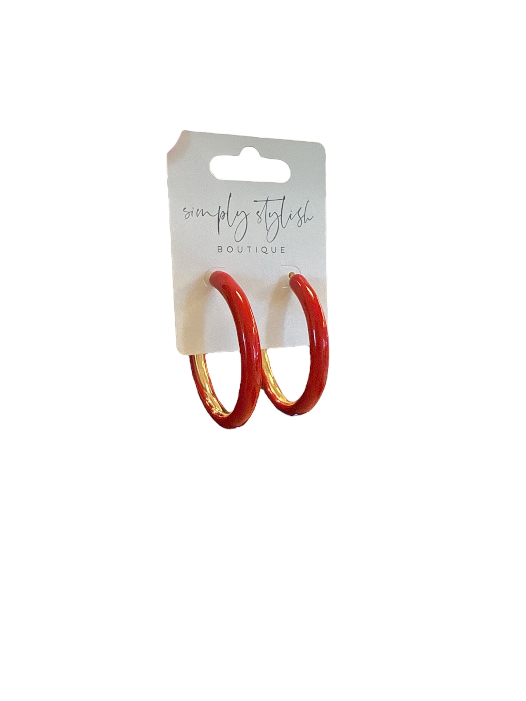 Colored Enamel Hoops-410 Jewelry-Simply Stylish Boutique-Simply Stylish Boutique | Women’s & Kid’s Fashion | Paducah, KY