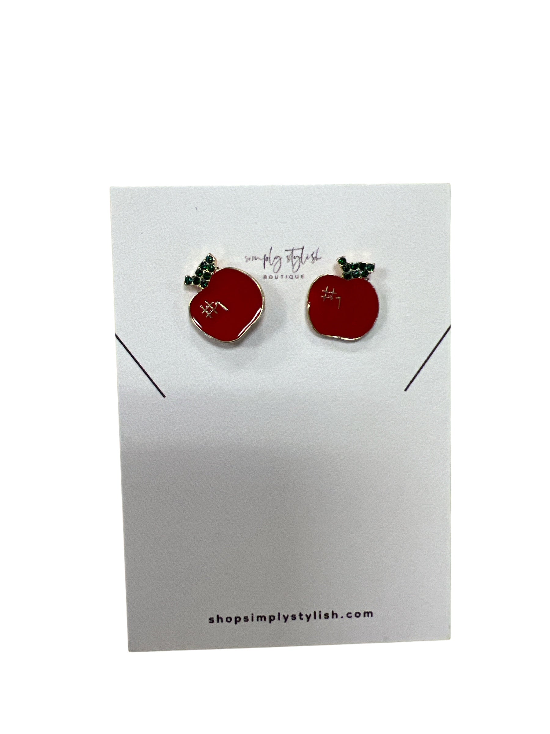 Apple Stud-410 Jewelry-Simply Stylish Boutique-Simply Stylish Boutique | Women’s & Kid’s Fashion | Paducah, KY