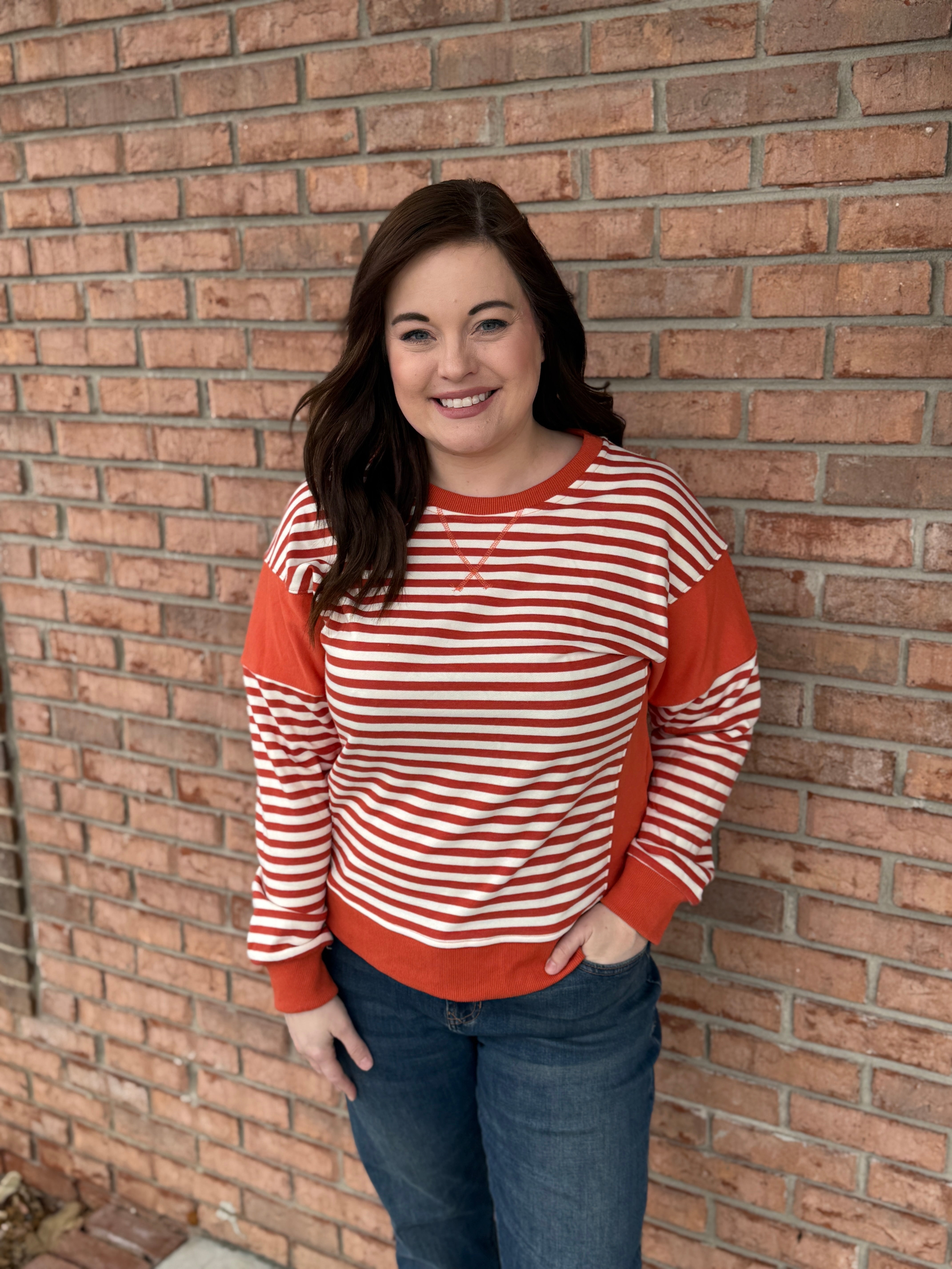 Colorblock Comfort Crew Neck-120 Casual Tops & Tees-Simply Stylish Boutique-Simply Stylish Boutique | Women’s & Kid’s Fashion | Paducah, KY