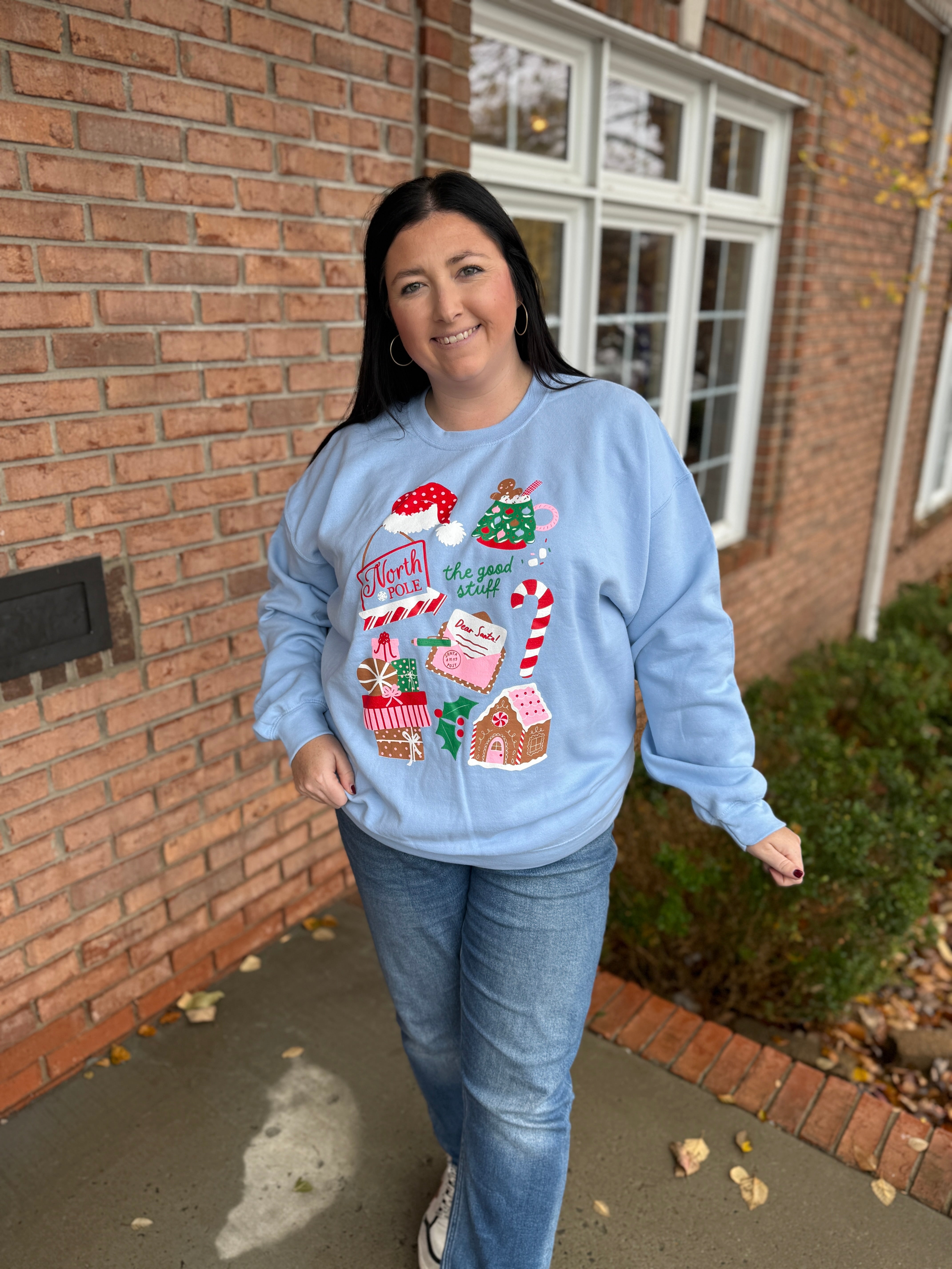 The Good Stuff Sweatshirt-140 Sweaters, Cardigans & Sweatshirts-Simply Stylish Boutique-Simply Stylish Boutique | Women’s & Kid’s Fashion | Paducah, KY