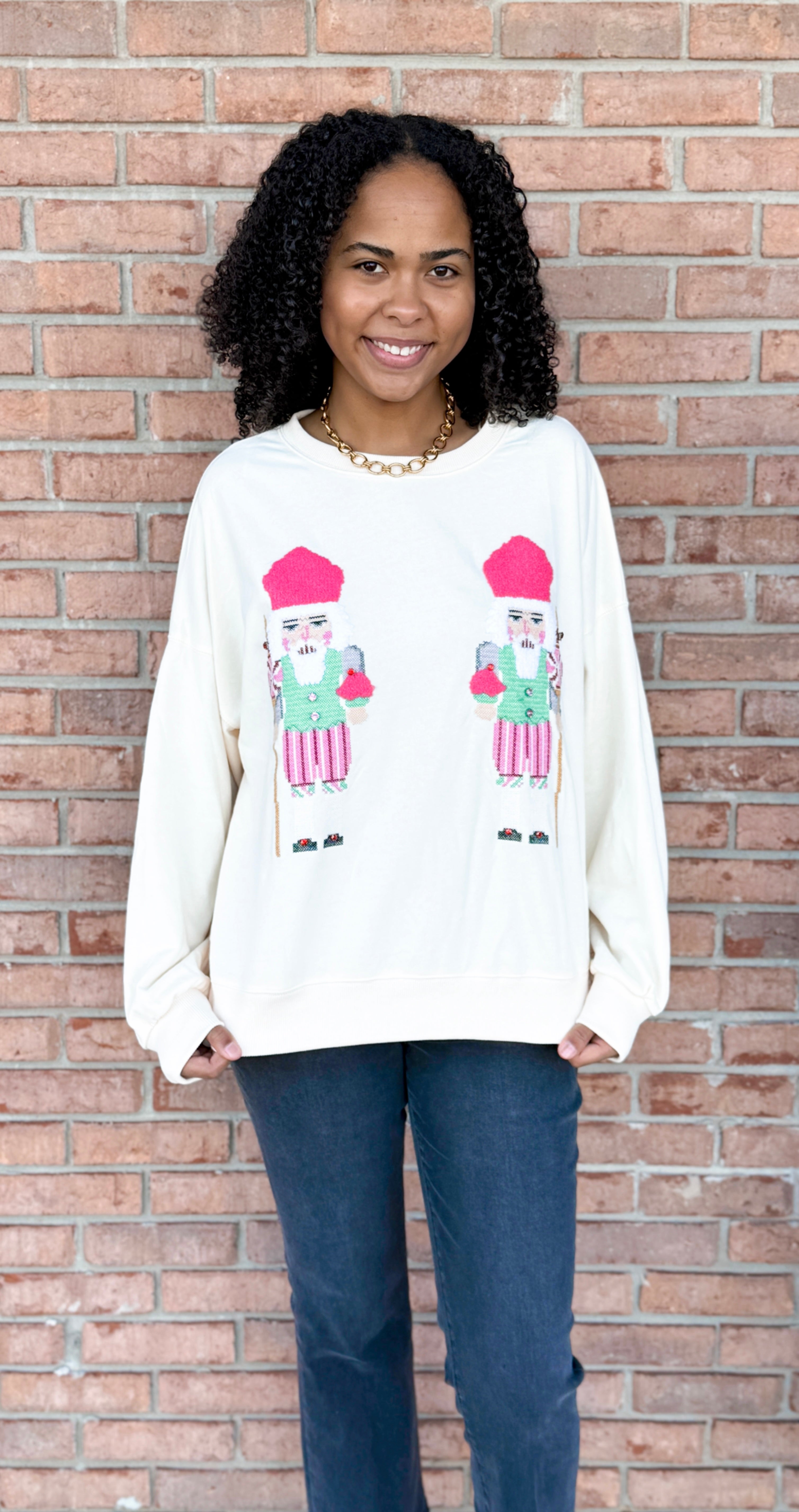 Nutcracker Sweatshirt-140 Sweaters, Cardigans & Sweatshirts-Simply Stylish Boutique-Simply Stylish Boutique | Women’s & Kid’s Fashion | Paducah, KY