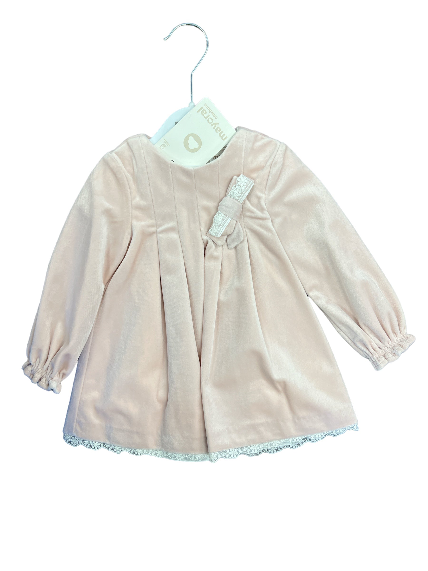 Soft Pink Velvet Dress-520 Baby & Kids Gifts-Simply Stylish Boutique-Simply Stylish Boutique | Women’s & Kid’s Fashion | Paducah, KY