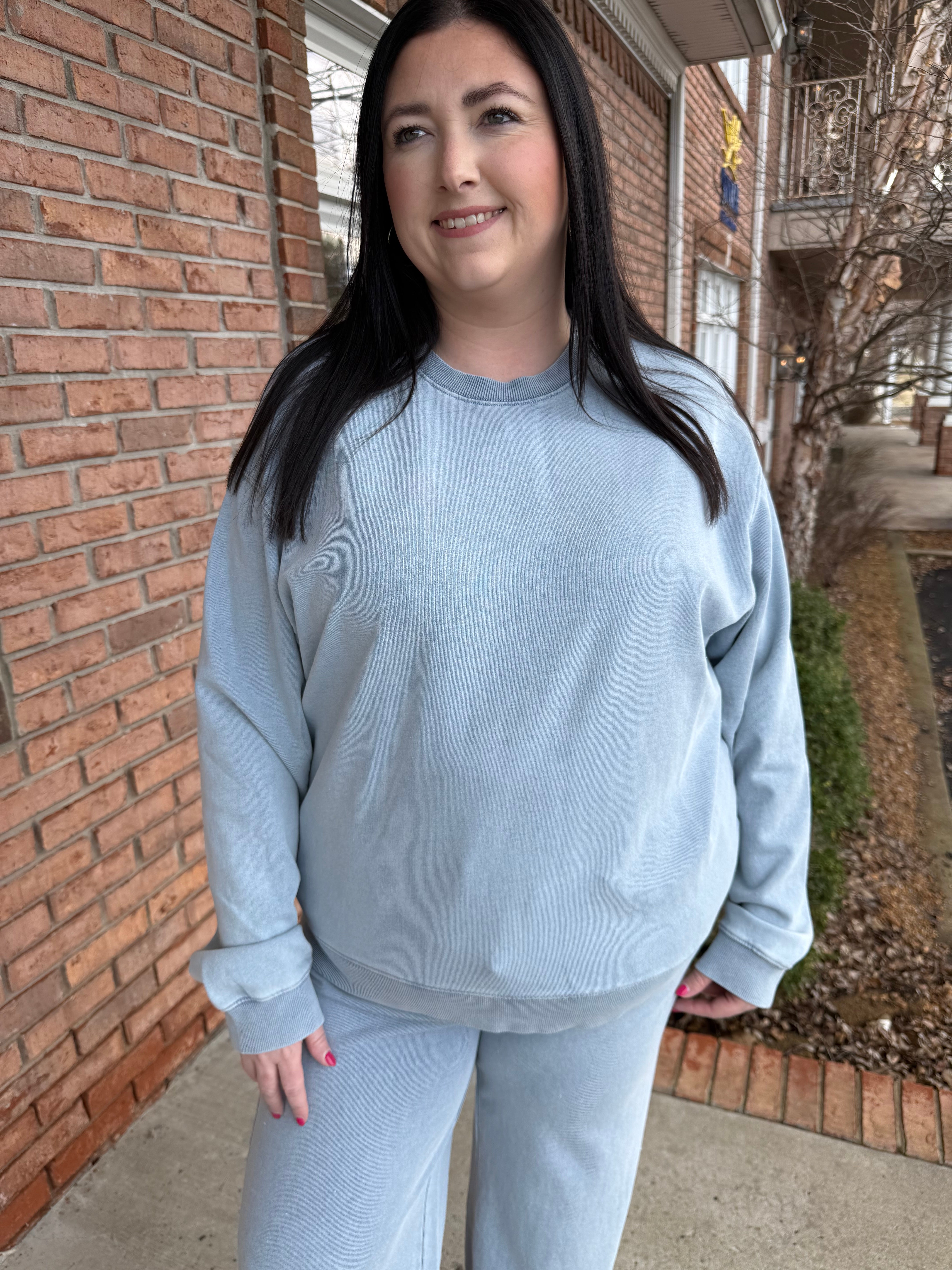 Boyfriend Knit Sweatshirt-140 Sweaters, Cardigans & Sweatshirts-Simply Stylish Boutique-Simply Stylish Boutique | Women’s & Kid’s Fashion | Paducah, KY