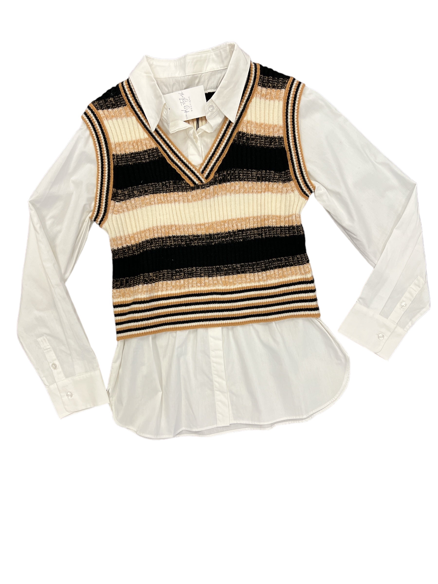 Kaycee Sweater Vest-140 Sweaters, Cardigans & Sweatshirts-ELAN-Simply Stylish Boutique | Women’s & Kid’s Fashion | Paducah, KY