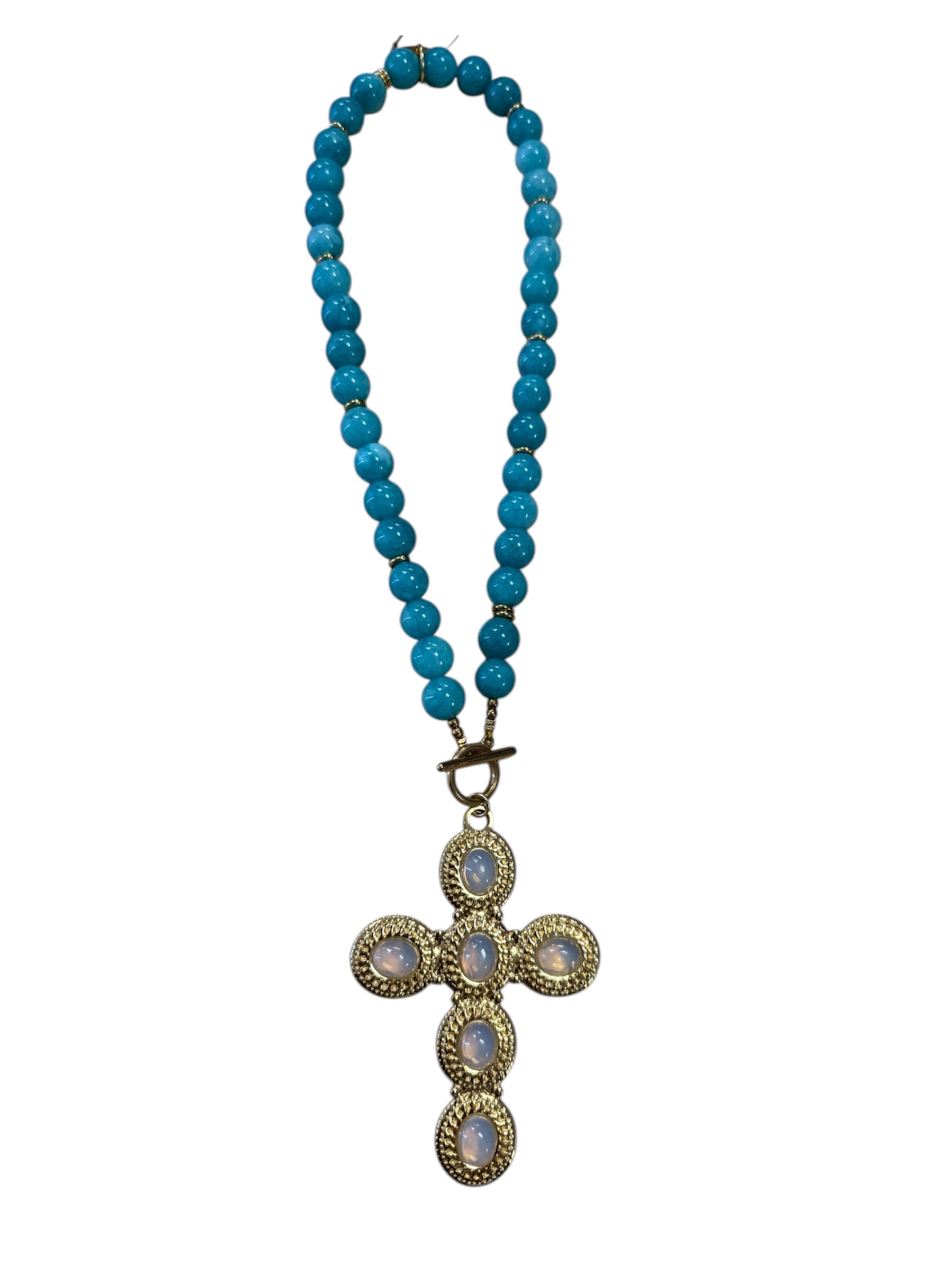 Turquoise Faith Necklace-410 Jewelry-Simply Stylish Boutique-Simply Stylish Boutique | Women’s & Kid’s Fashion | Paducah, KY