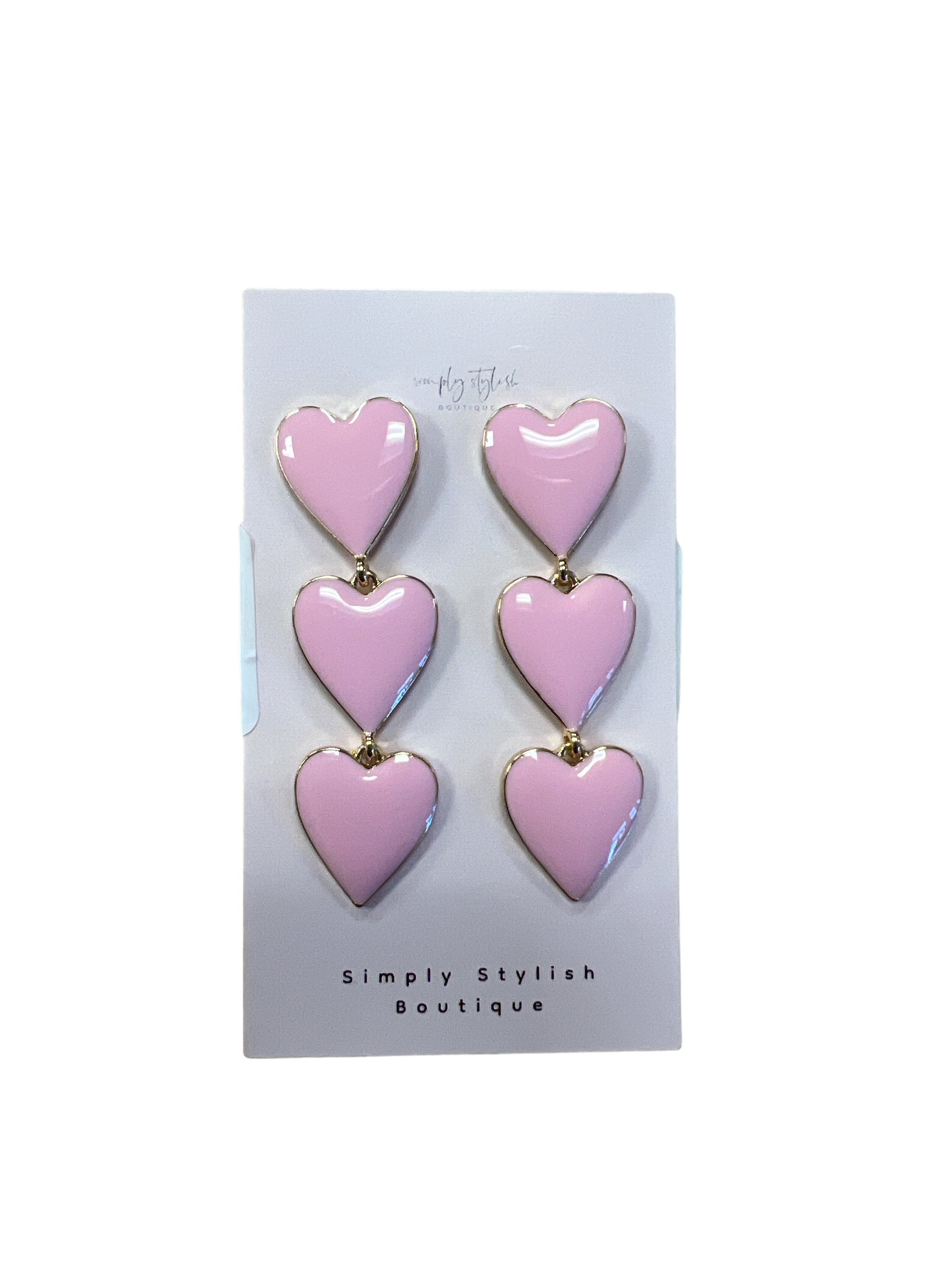 Triple Heart Drop Earring-410 Jewelry-Simply Stylish Boutique-Simply Stylish Boutique | Women’s & Kid’s Fashion | Paducah, KY