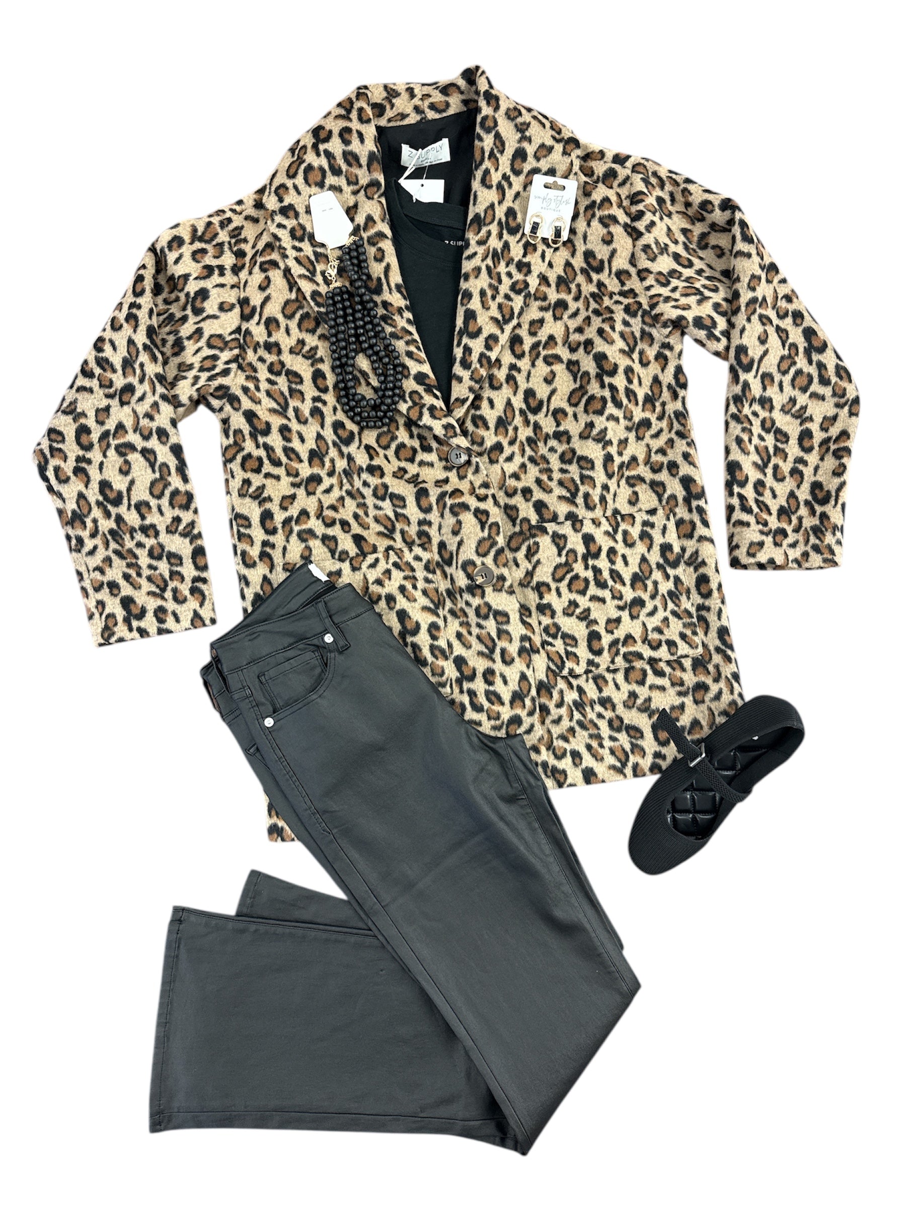 Lennon Leopard Coat-150 Jackets, Blazers, & Outerwear-Simply Stylish Boutique-Simply Stylish Boutique | Women’s & Kid’s Fashion | Paducah, KY