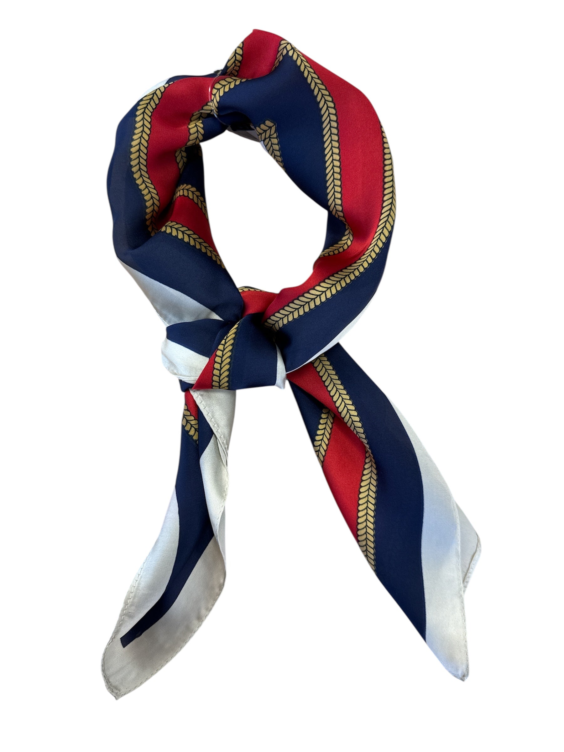 Navy Horsebit Silky Bandana-430 Hats & Hair-Simply Stylish Boutique-Simply Stylish Boutique | Women’s & Kid’s Fashion | Paducah, KY