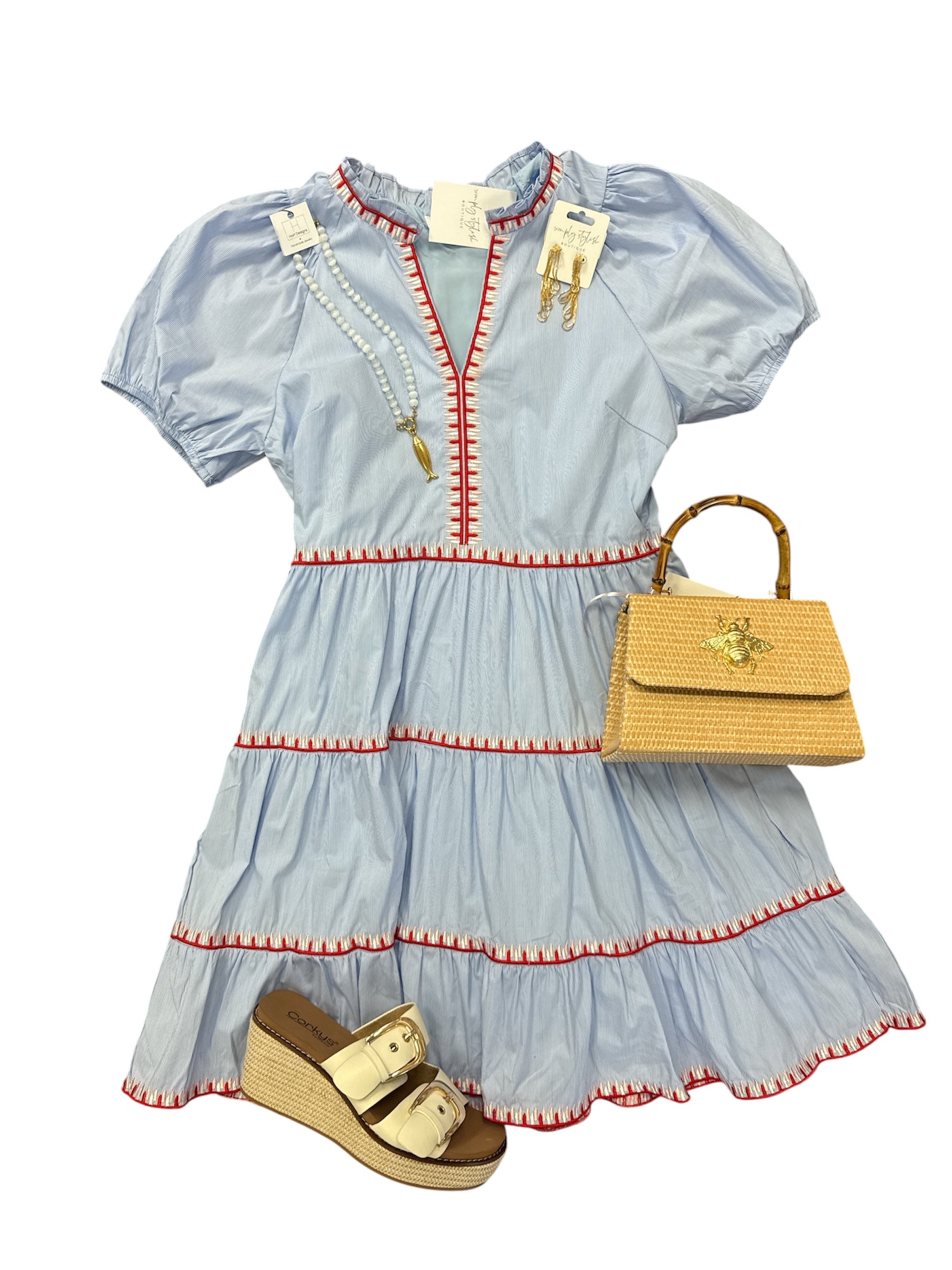 Sweet Americana Dress-310 Dresses-Simply Stylish Boutique-Simply Stylish Boutique | Women’s & Kid’s Fashion | Paducah, KY