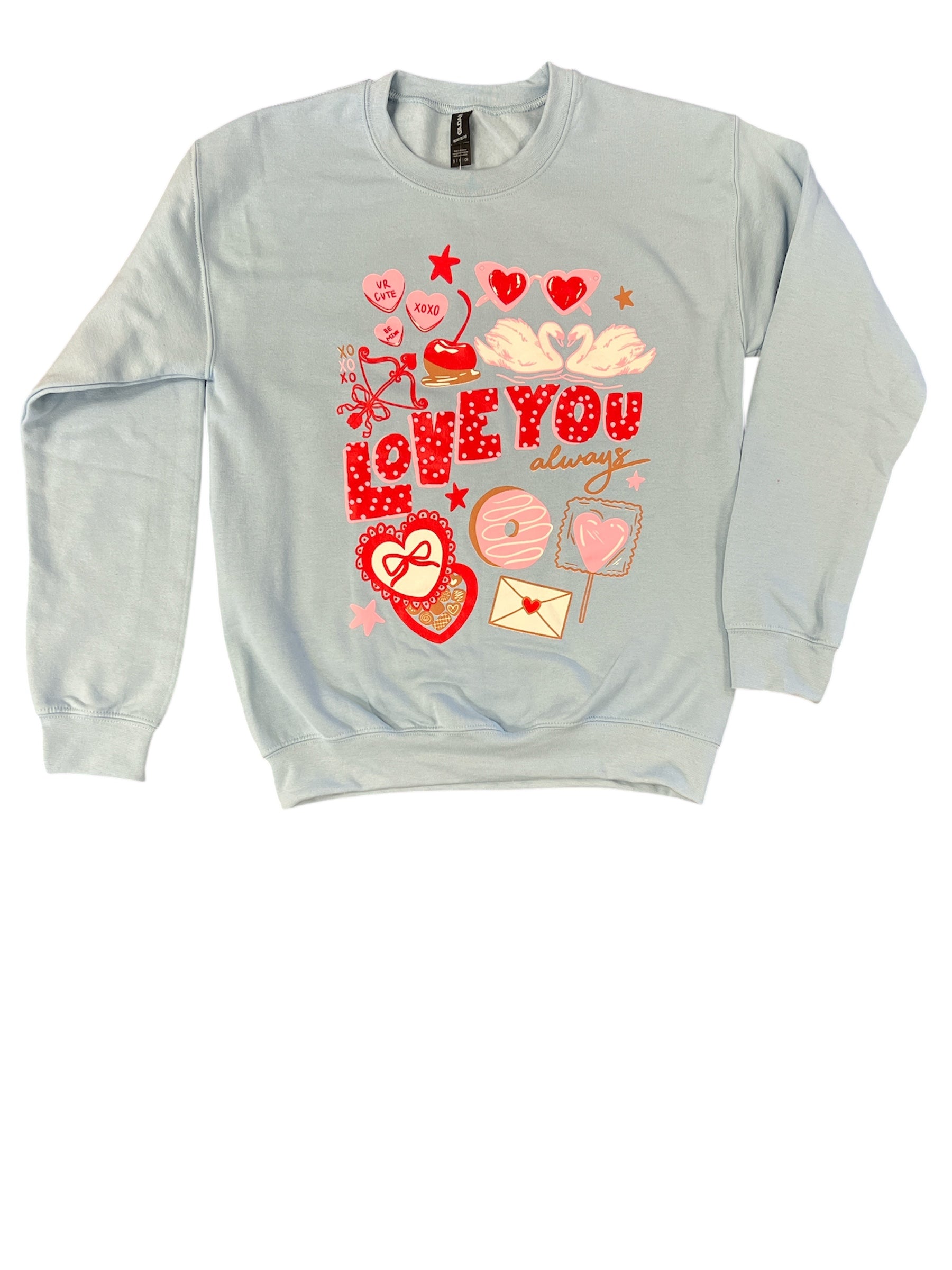 Love You Always Sweatshirt-140 Sweaters, Cardigans & Sweatshirts-Simply Stylish Boutique-Simply Stylish Boutique | Women’s & Kid’s Fashion | Paducah, KY