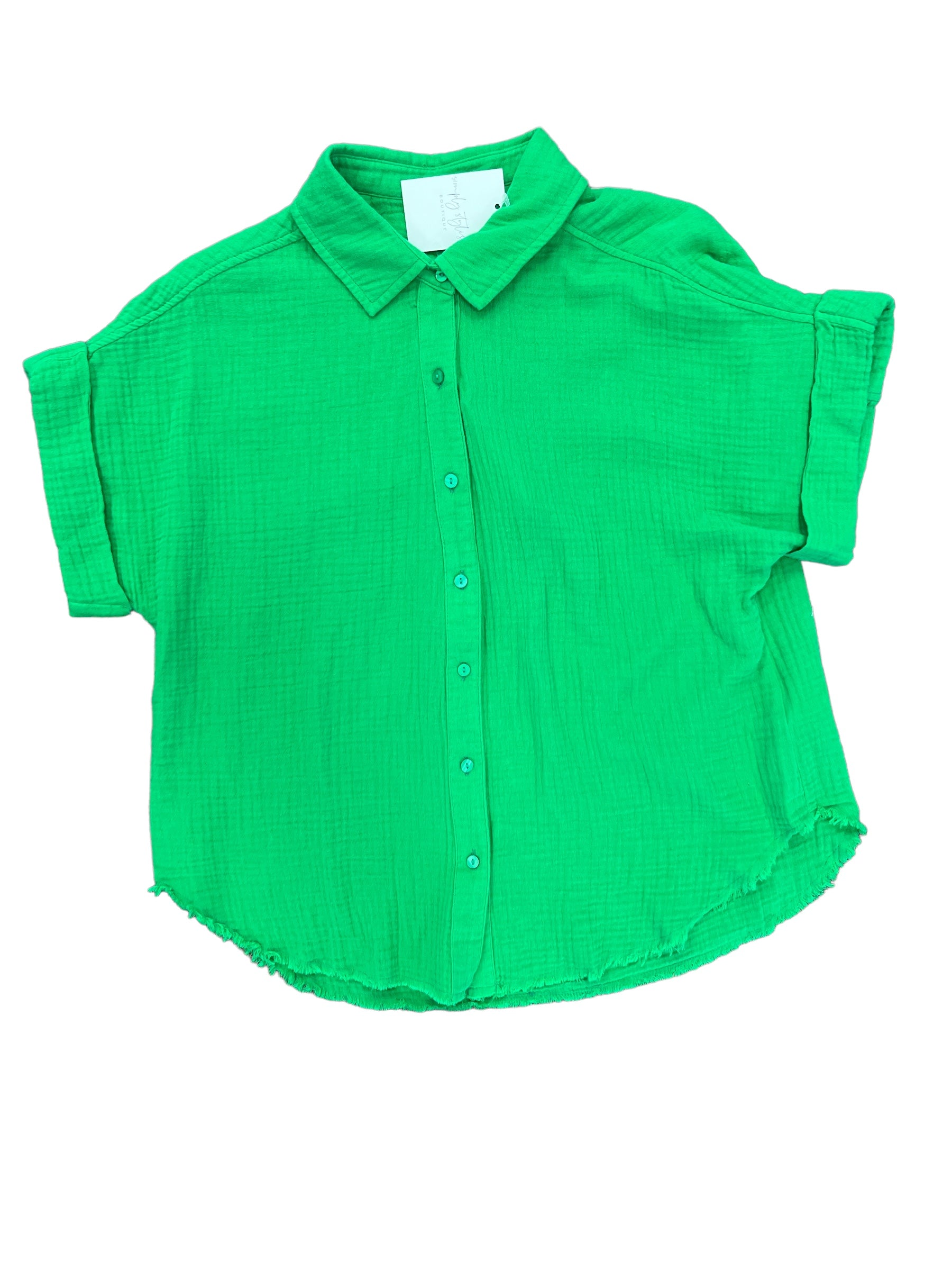 Lorelei Button Front Shirt-130 Dressy Tops & Blouses-Dear John-Simply Stylish Boutique | Women’s & Kid’s Fashion | Paducah, KY