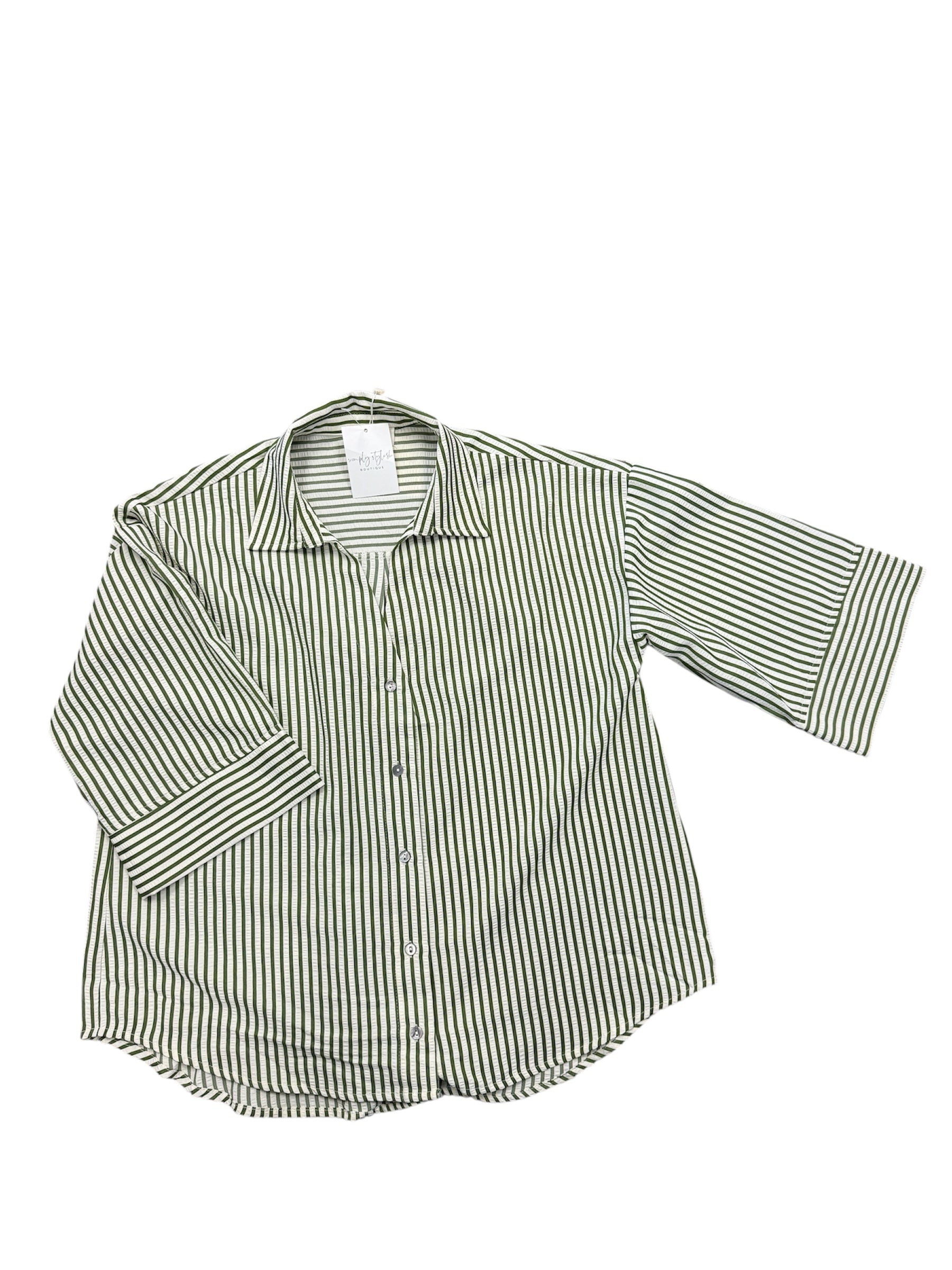 Olive Lines Top-120 Casual Tops & Tees-Simply Stylish boutique-Simply Stylish Boutique | Women’s & Kid’s Fashion | Paducah, KY