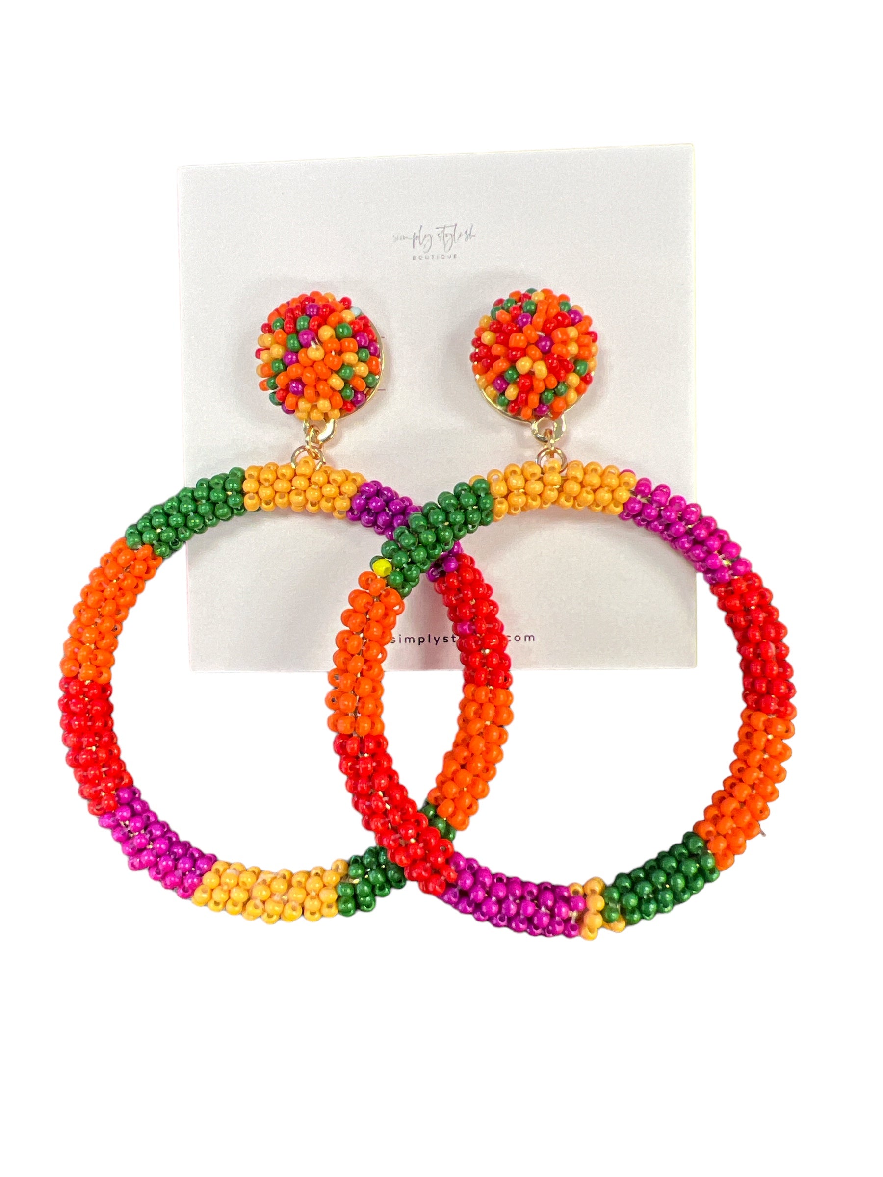 Beaded Dome & Circle-410 Jewelry-Simply Stylish Boutique-Simply Stylish Boutique | Women’s & Kid’s Fashion | Paducah, KY