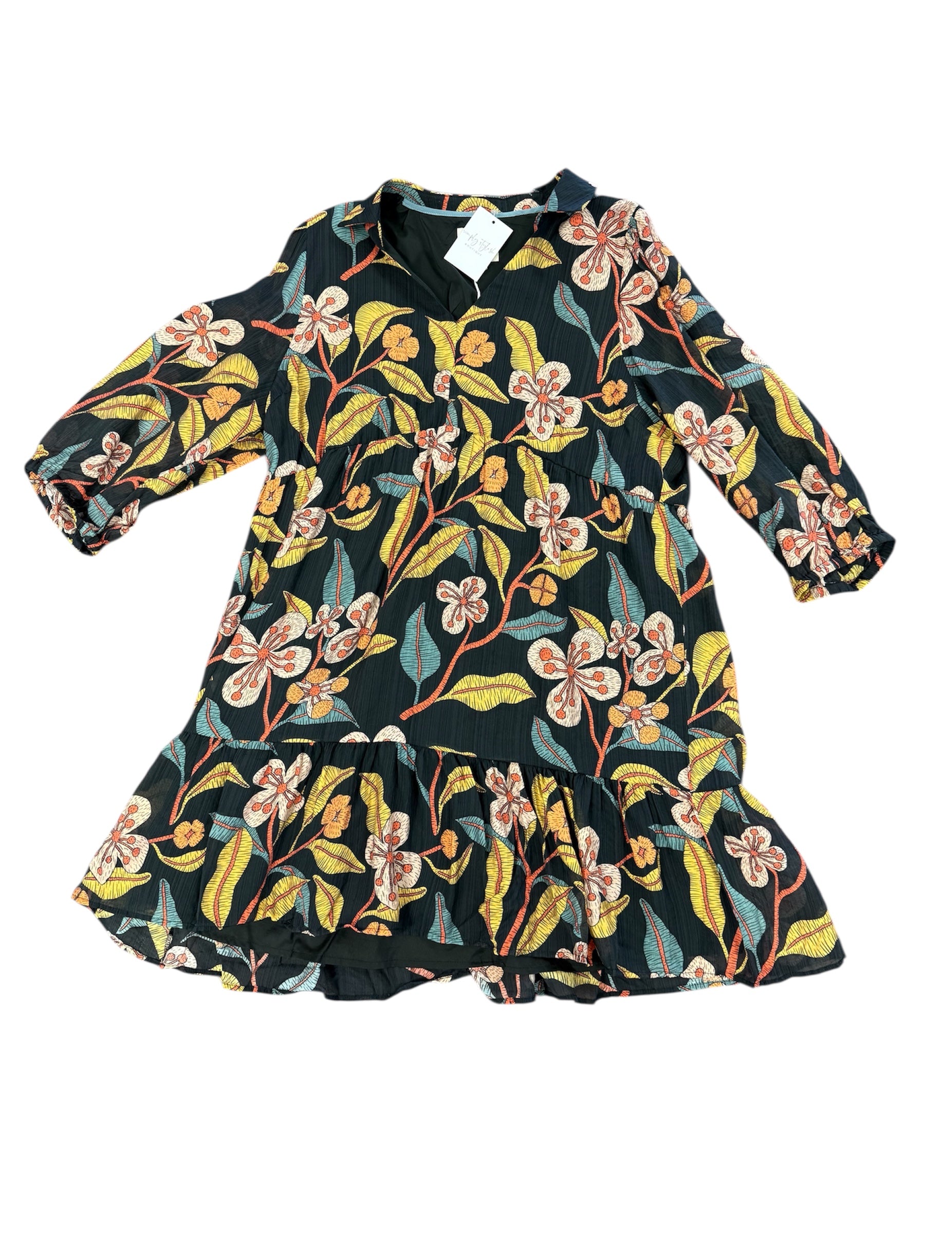 Nightfall Floral Dress-310 Dresses-Simply Stylish Boutique-Simply Stylish Boutique | Women’s & Kid’s Fashion | Paducah, KY