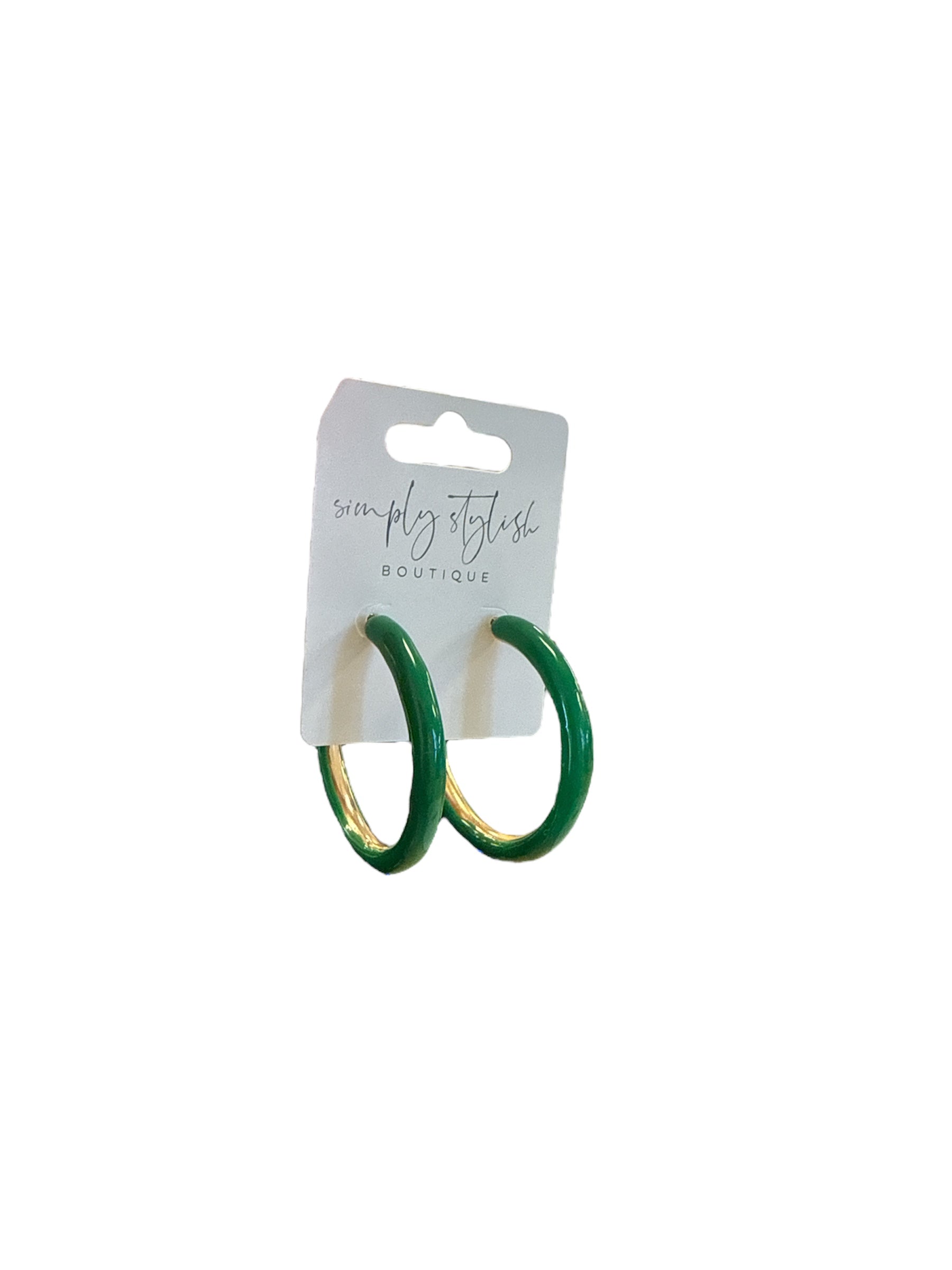 Colored Enamel Hoops-410 Jewelry-Simply Stylish Boutique-Simply Stylish Boutique | Women’s & Kid’s Fashion | Paducah, KY