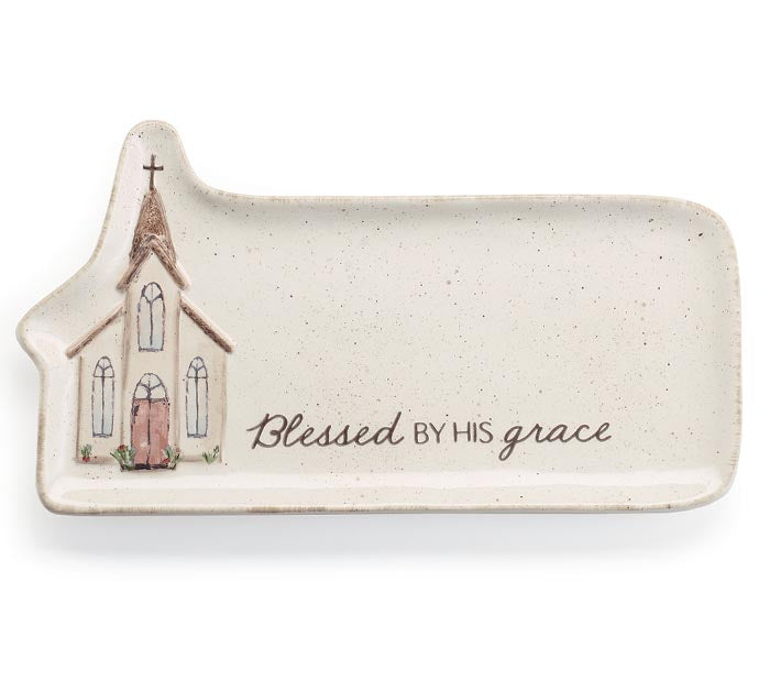 Blessed By His Grace Platter-510 General Gifts-Burton & Burton-Simply Stylish Boutique | Women’s & Kid’s Fashion | Paducah, KY