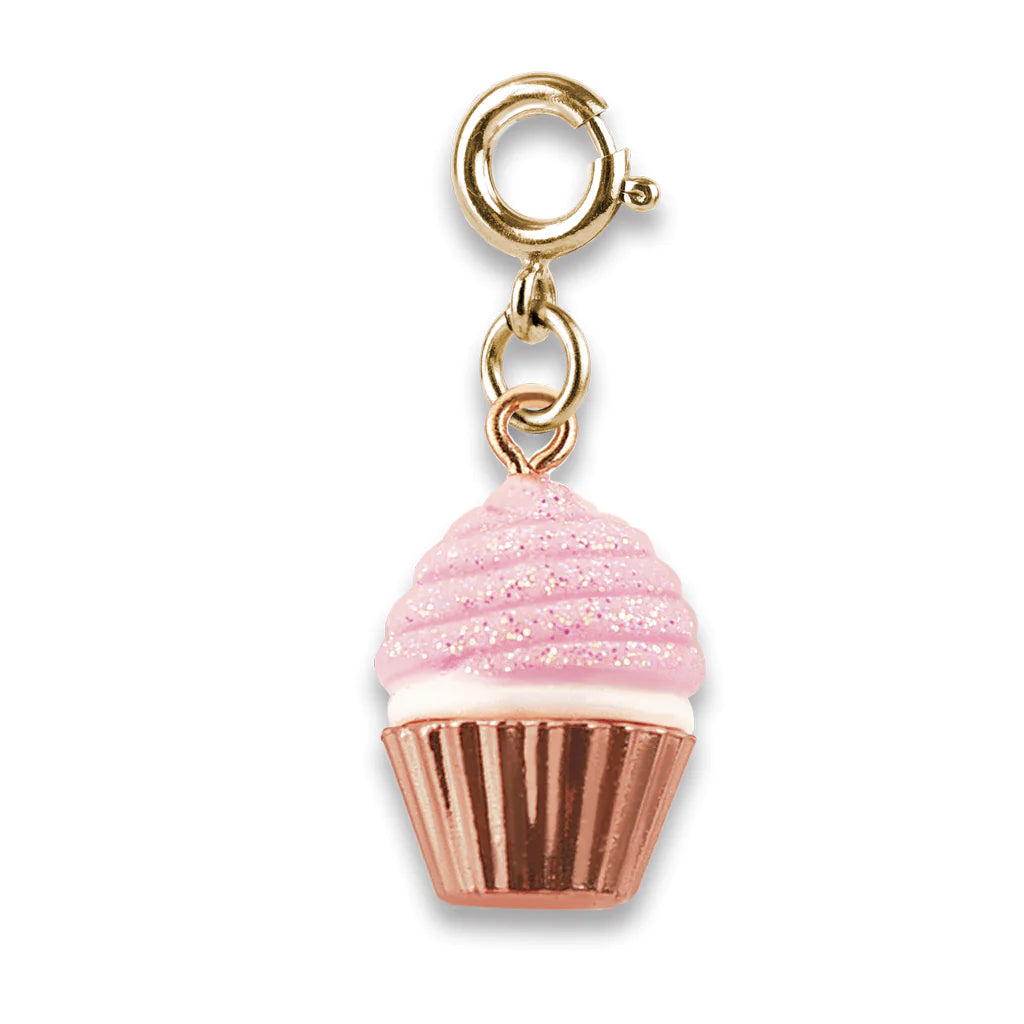 Gold Pink Glitter Cupcake Charm-520 Baby & Kids Gifts-Simply Stylish Boutique-Simply Stylish Boutique | Women’s & Kid’s Fashion | Paducah, KY