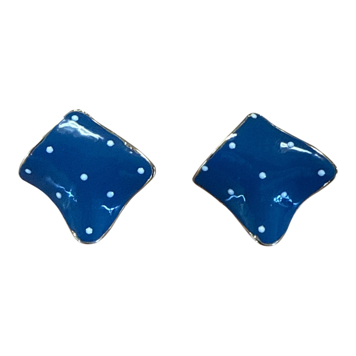 Navy & White Mod Square Studs-410 Jewelry-Simply Stylish boutique-Simply Stylish Boutique | Women’s & Kid’s Fashion | Paducah, KY