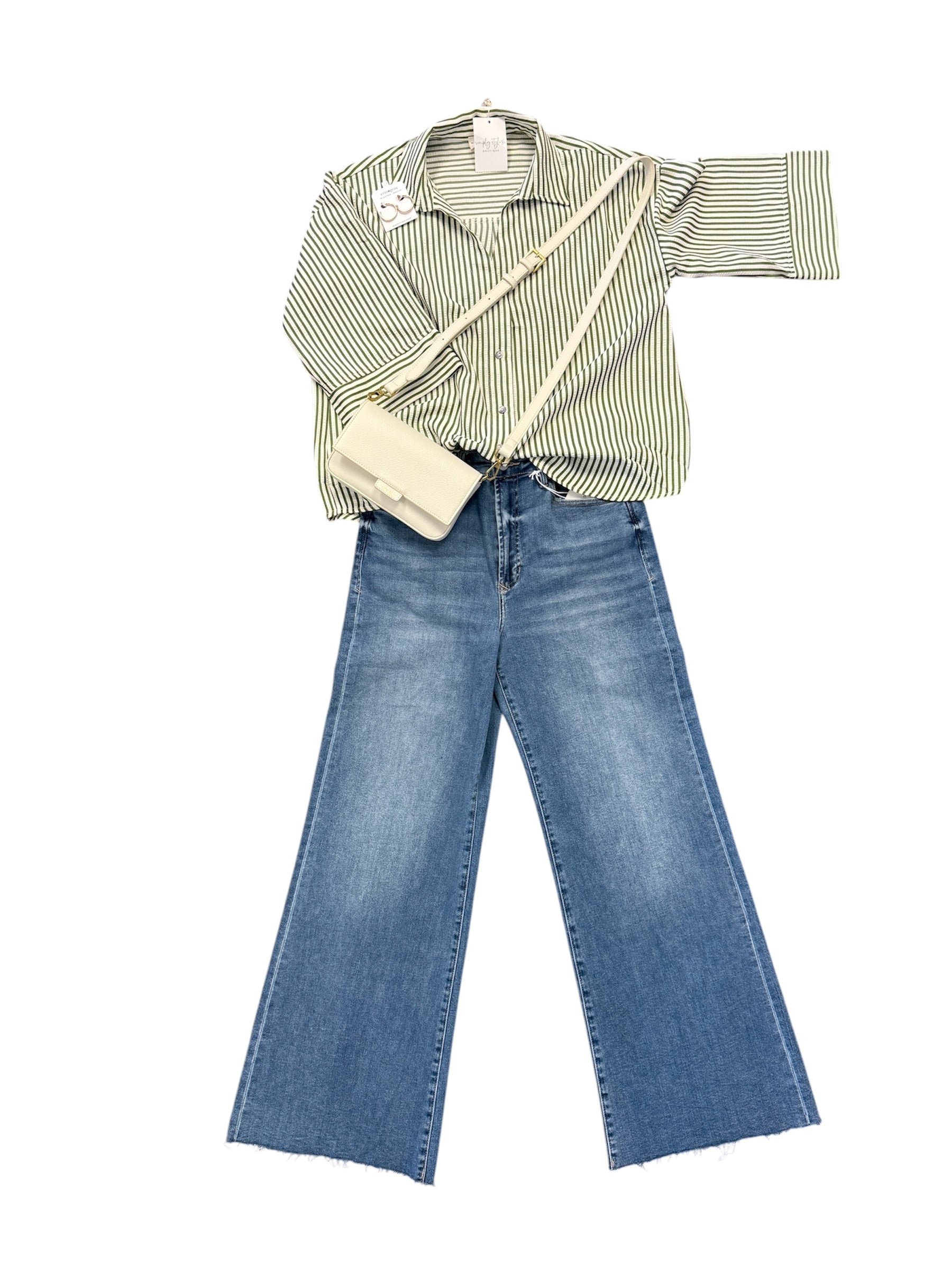 Olive Lines Top-120 Casual Tops & Tees-Simply Stylish boutique-Simply Stylish Boutique | Women’s & Kid’s Fashion | Paducah, KY