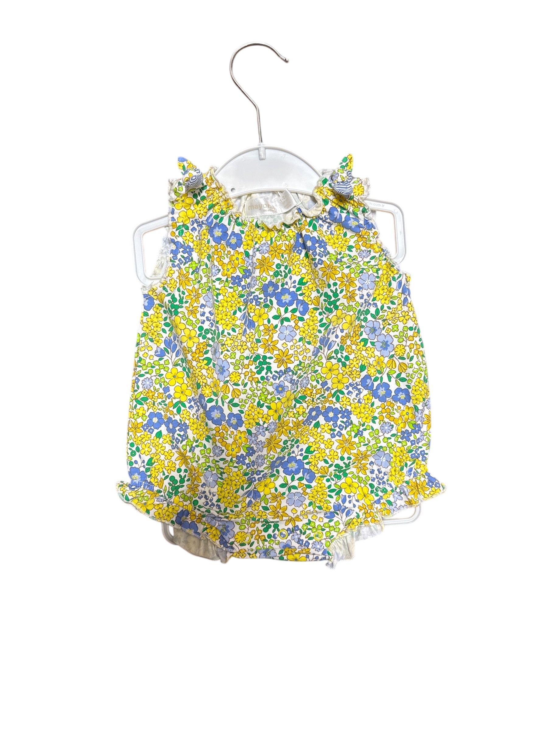 Floral Romper with Bows-520 Baby & Kids Gifts-mayoral-Simply Stylish Boutique | Women’s & Kid’s Fashion | Paducah, KY