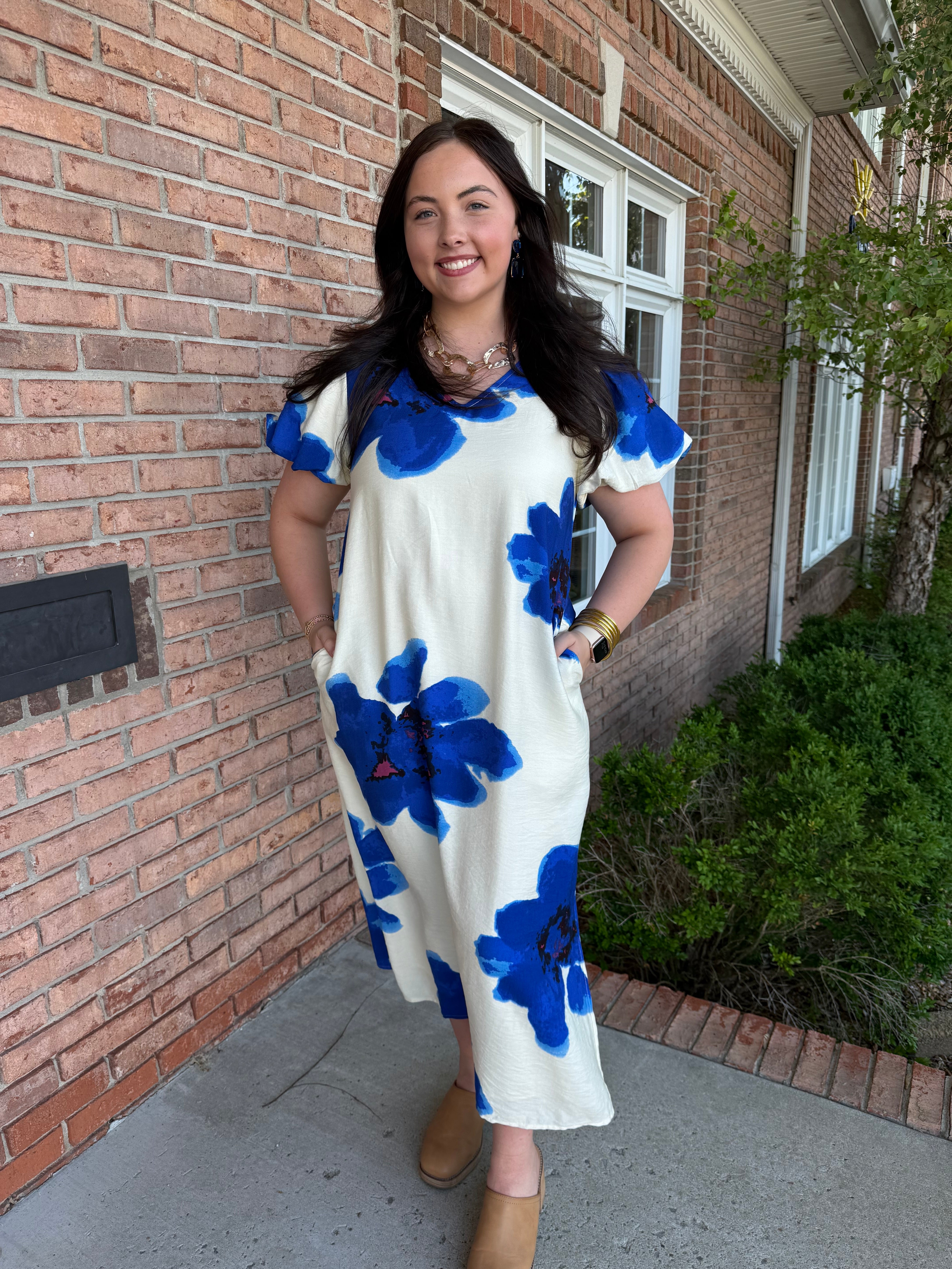 Blooming Breeze Floral Midi Dress