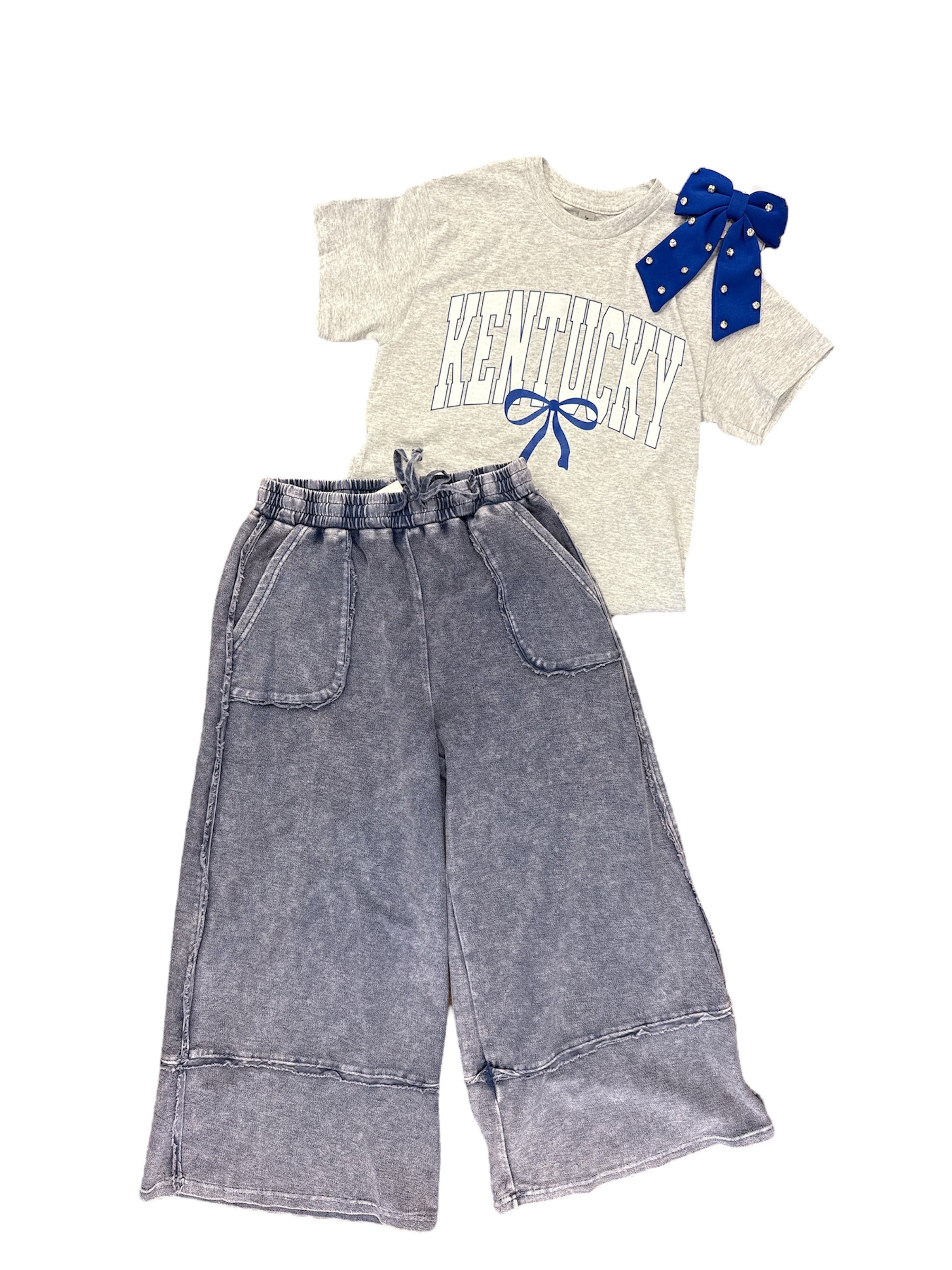 Mineral Washed Palazzo Pants-230 Pants-Simply Stylish boutique-Simply Stylish Boutique | Women’s & Kid’s Fashion | Paducah, KY
