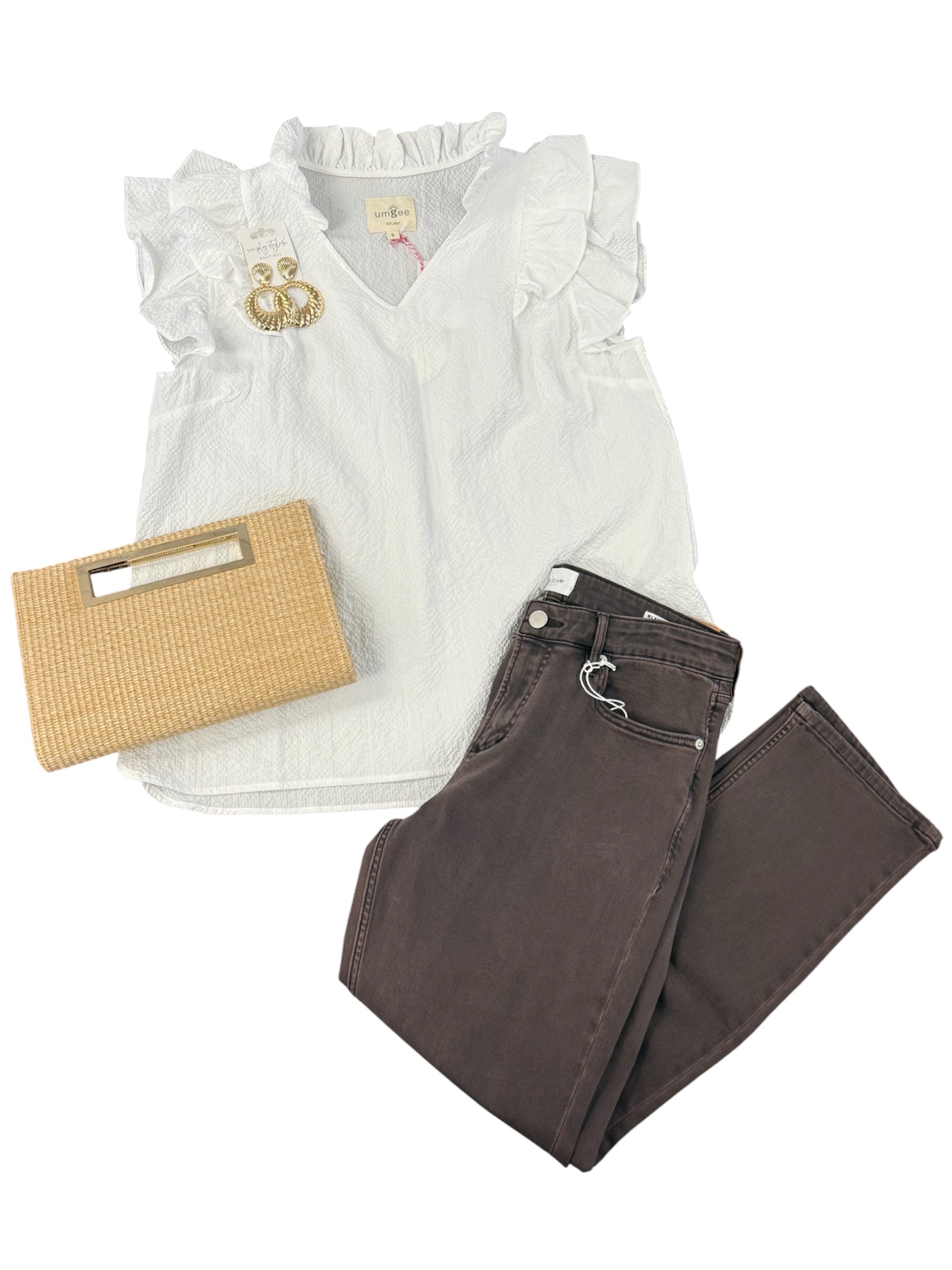 Sweet Texture Ruffle Top-130 Dressy Tops & Blouses-Simply Stylish Boutique-Simply Stylish Boutique | Women’s & Kid’s Fashion | Paducah, KY