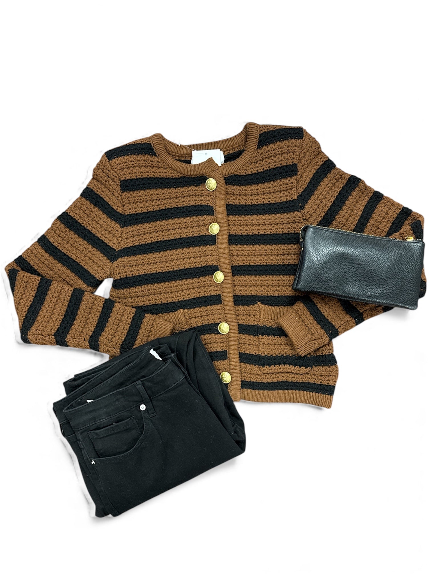 Cambria Striped Cardigan Sweater-140 Sweaters, Cardigans & Sweatshirts-Simply Stylish boutique-Simply Stylish Boutique | Women’s & Kid’s Fashion | Paducah, KY