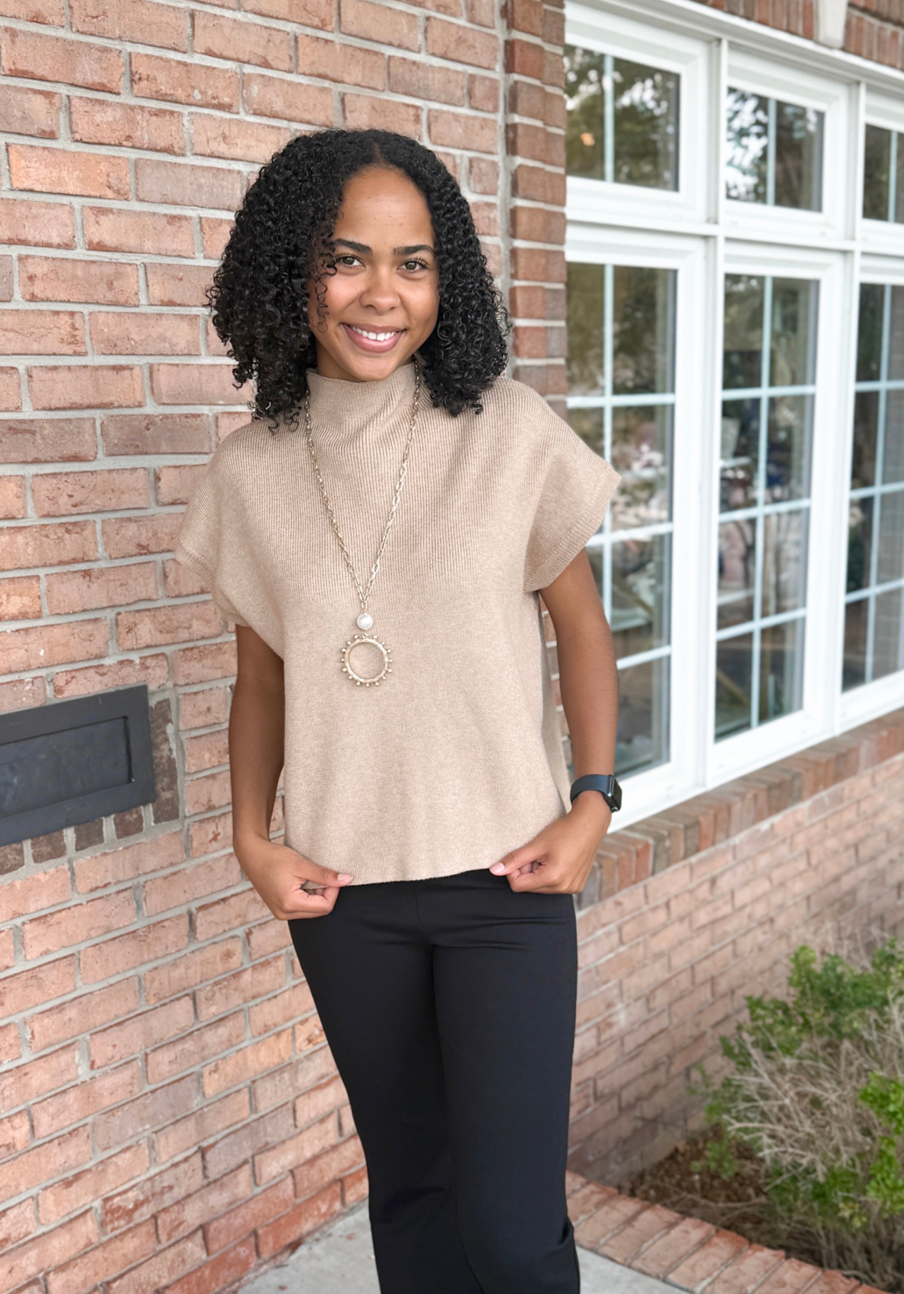 The Mock Neck Sweater-130 Dressy Tops & Blouses-Simply Stylish Boutique-Simply Stylish Boutique | Women’s & Kid’s Fashion | Paducah, KY