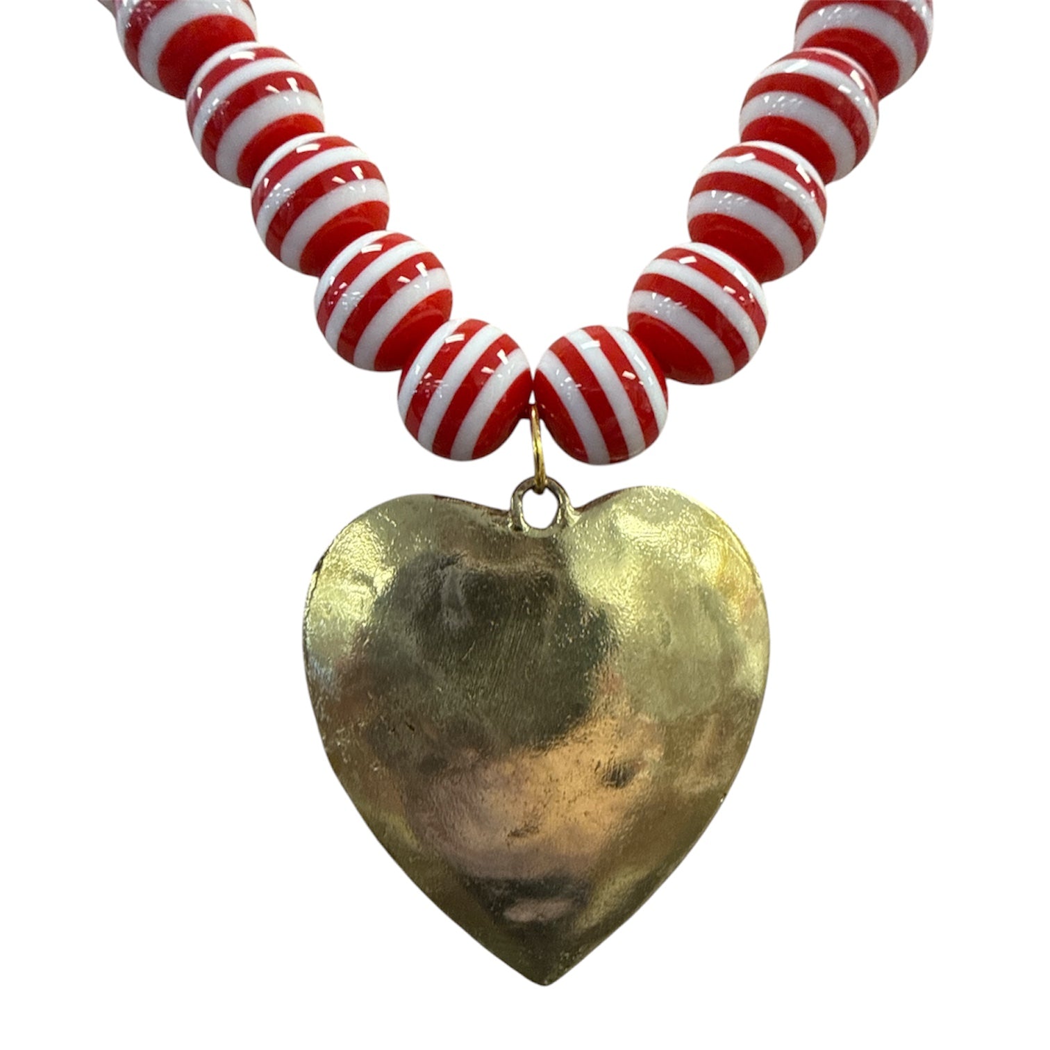 Patriotic Stripe Heart Necklace-410 Jewelry-Simply Stylish Boutique-Simply Stylish Boutique | Women’s & Kid’s Fashion | Paducah, KY