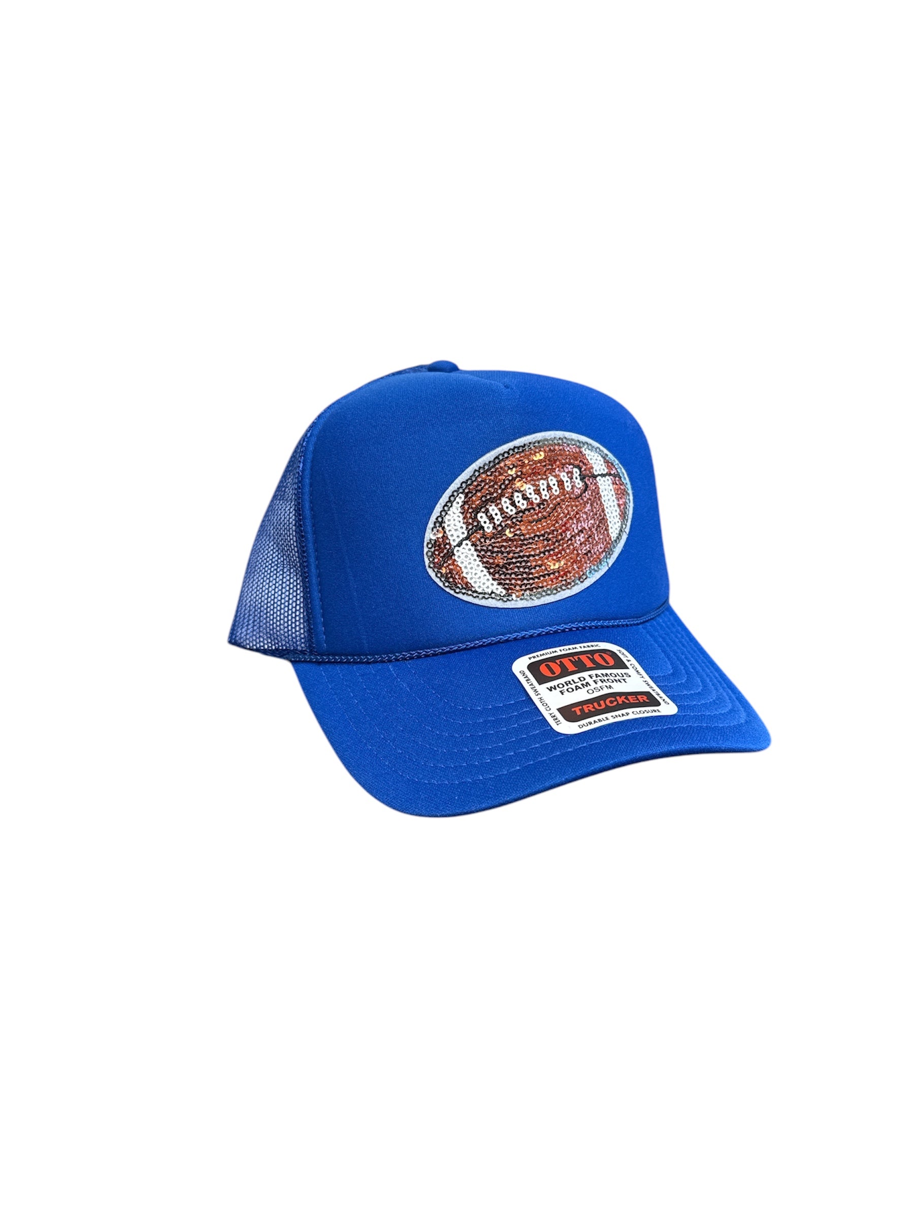 Football Sequin Trucker Hat-430 Hats & Hair-Simply Stylish Boutique-Simply Stylish Boutique | Women’s & Kid’s Fashion | Paducah, KY